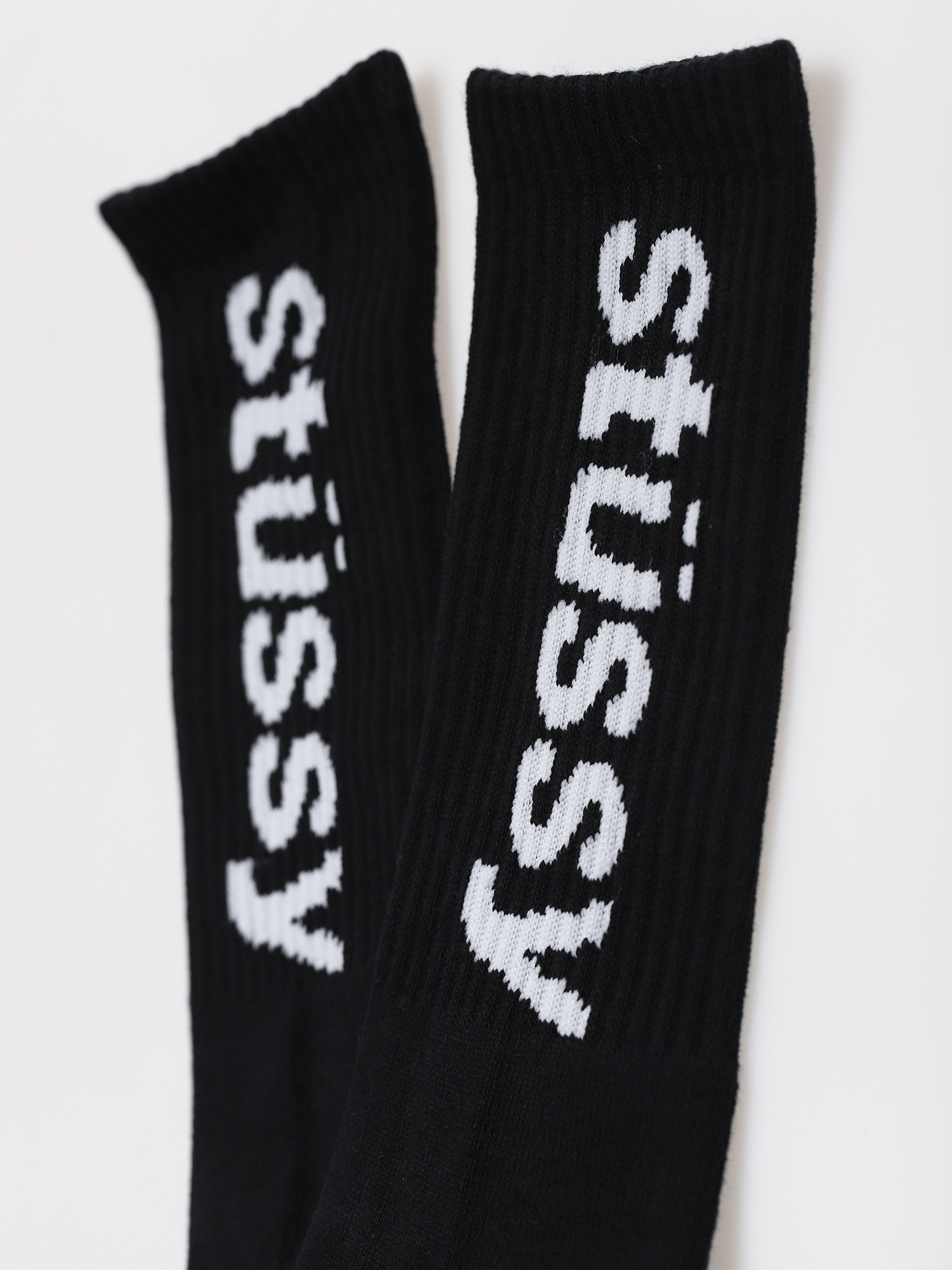 Skarpetki Stussy Helvetica Jacquard Crew (black)