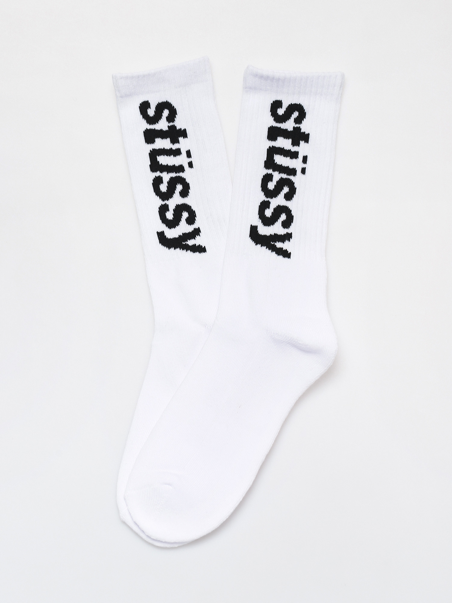 Skarpetki Stussy Helvetica Jacquard Crew (white)