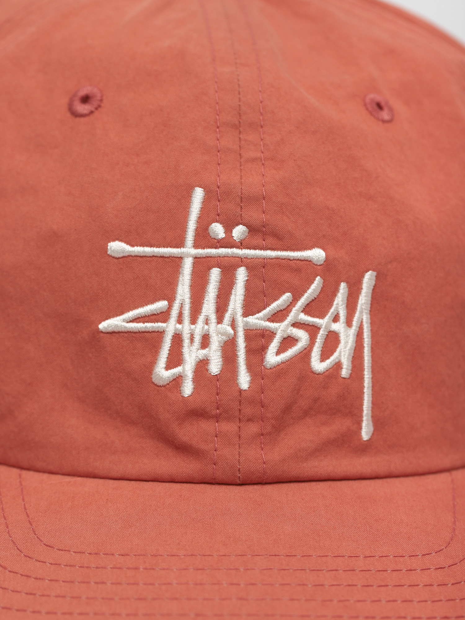 Czapka z daszkiem Stussy Bio Washed Big Logo Low Pro (coral)
