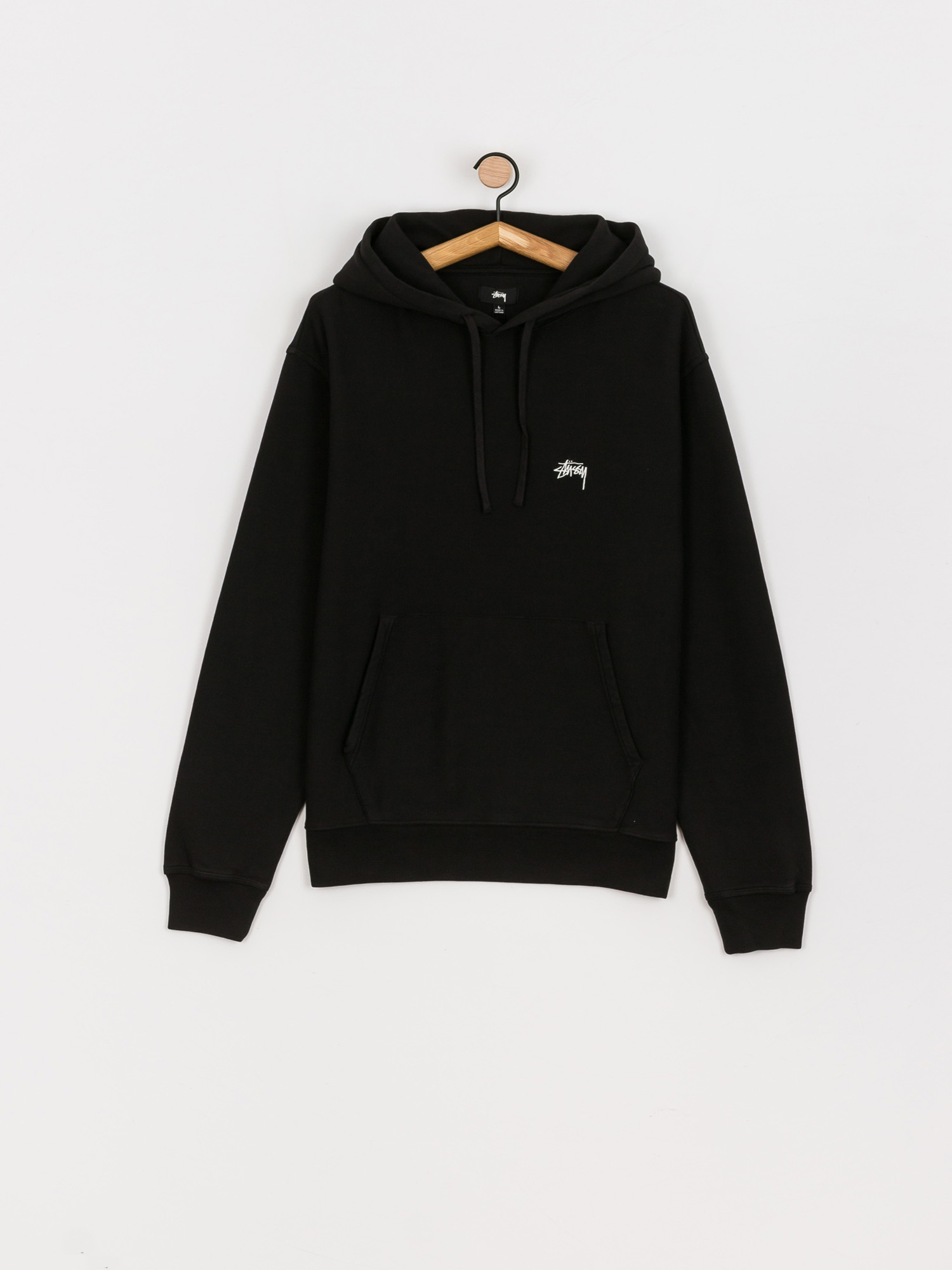 Bluza z kapturem Stussy Stock Logo HD (black)