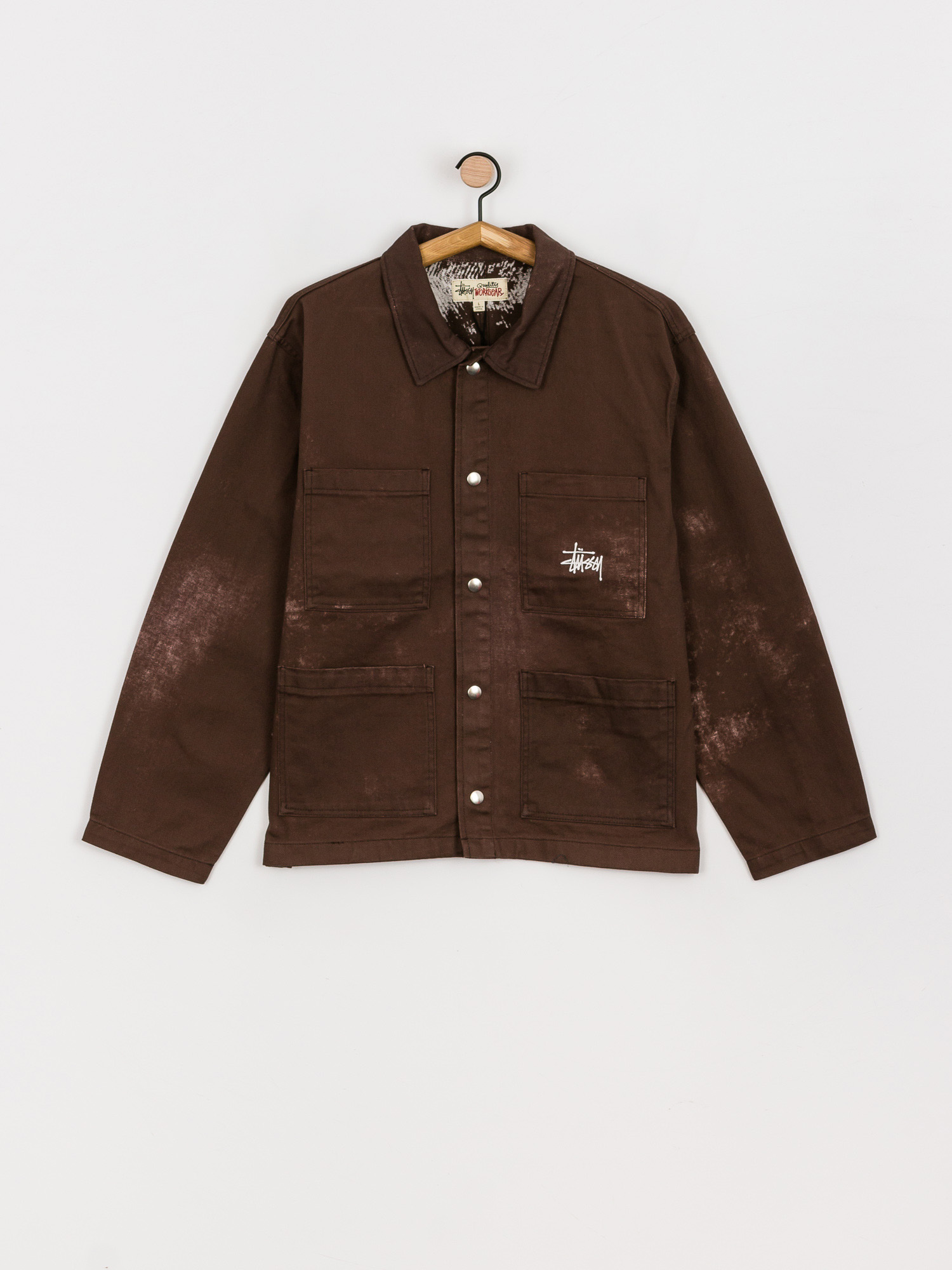 Kurtka Stussy Spotted Bleach Chore (brown)