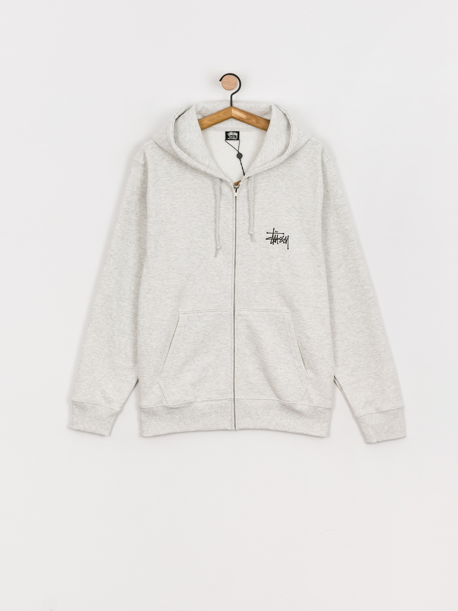 Bluza z kapturem Stussy Basic Stussy ZHD (ash heather)