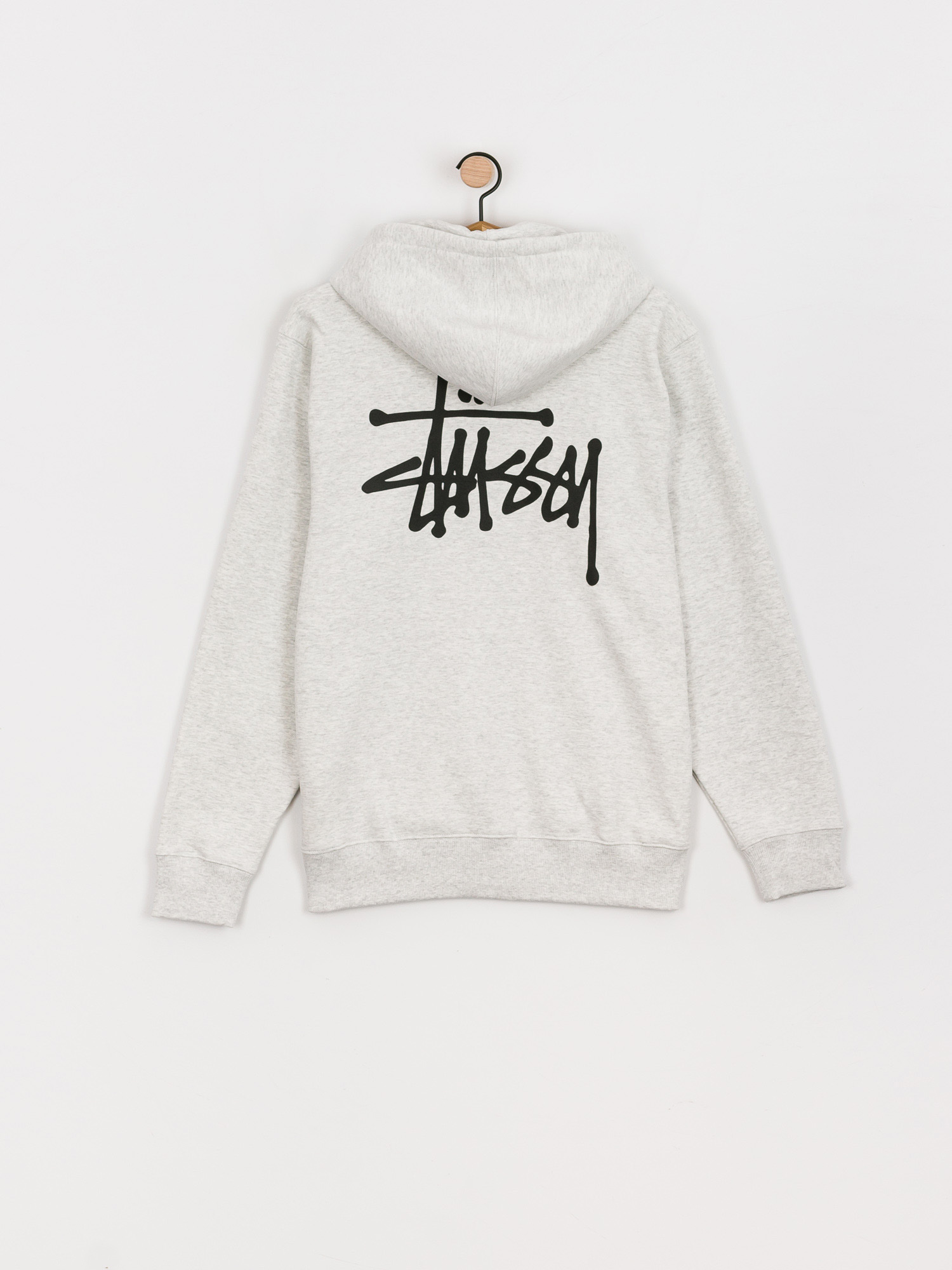 Bluza z kapturem Stussy Basic Stussy ZHD (ash heather)