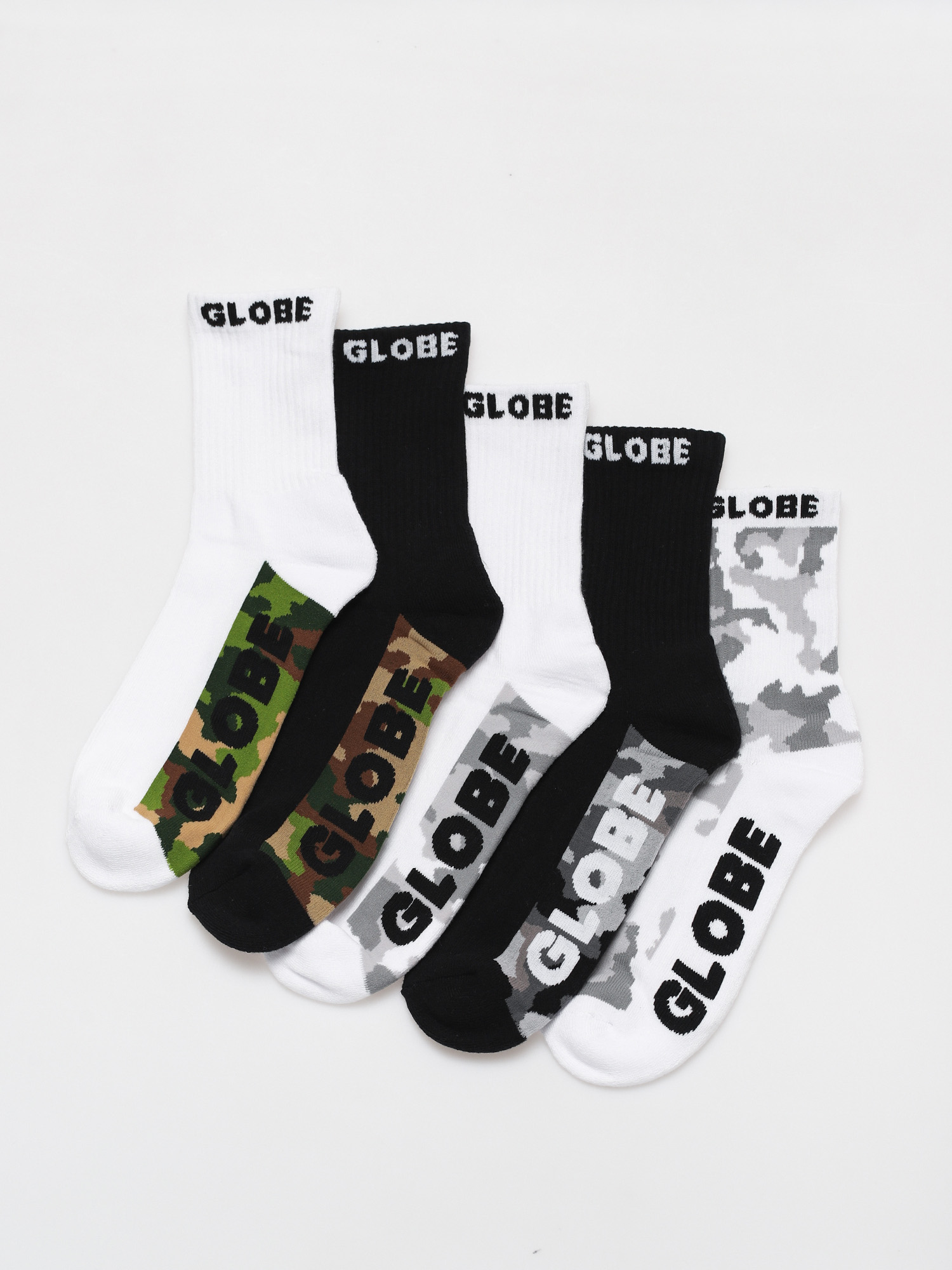 Skarpetki Globe Malcom Crew Sock 5Pk (camo)