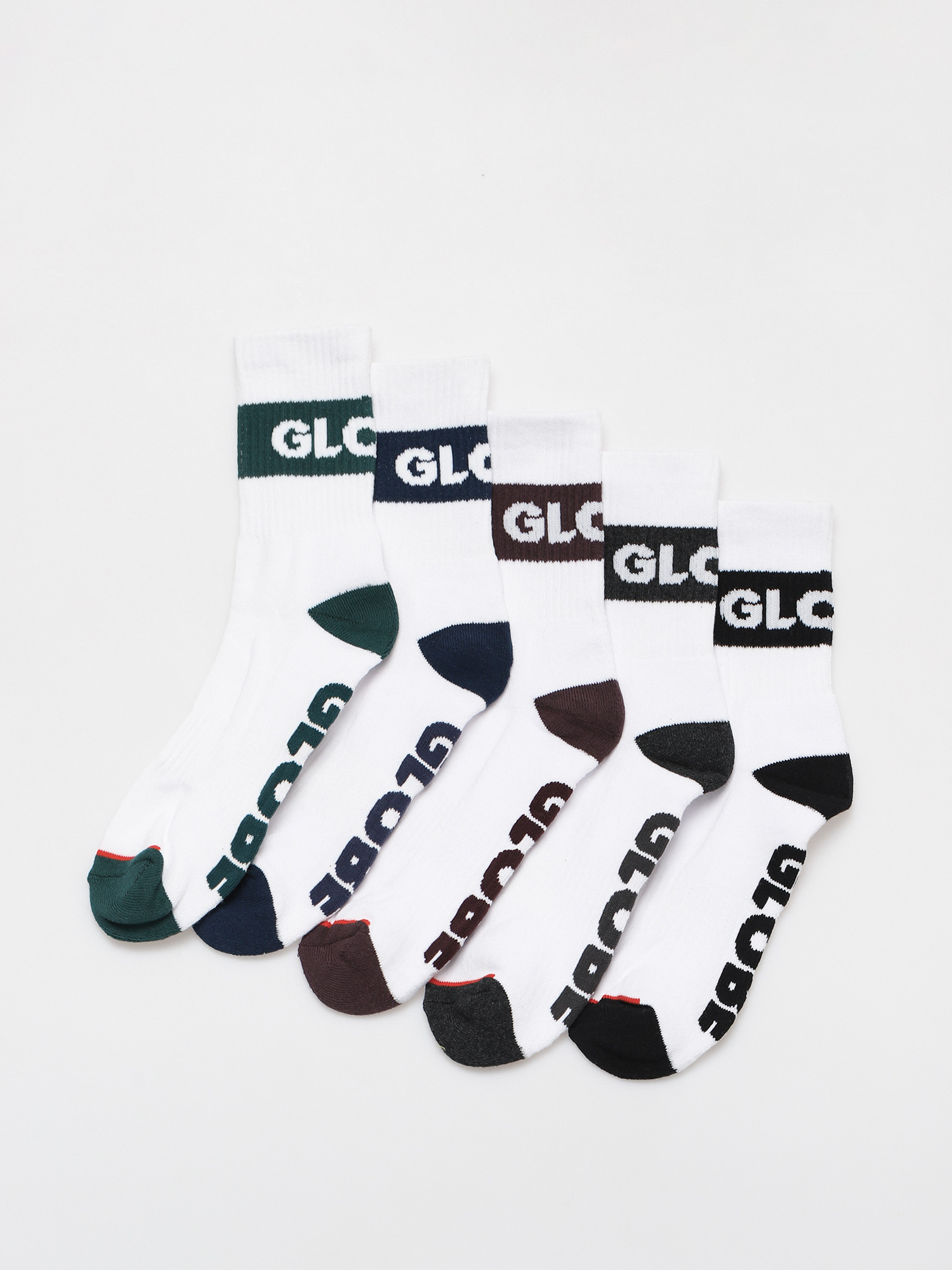 Skarpetki Globe Horizons Crew 5 Pack (white assorted)