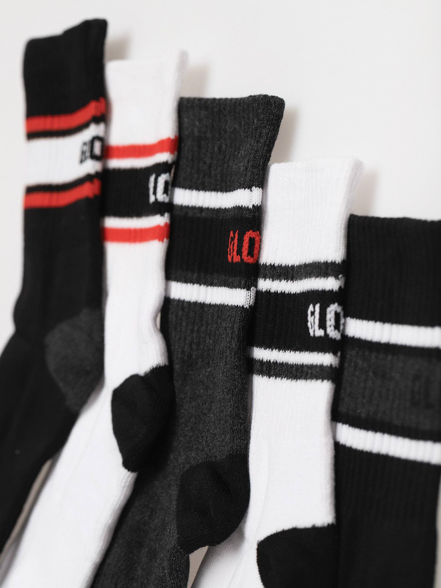 Skarpetki Globe Triple Stripe Crew 5 Pack (assorted)