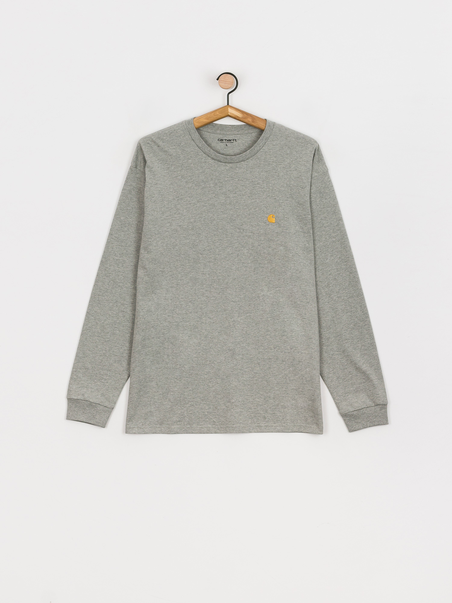 Longsleeve Carhartt WIP Chase (grey heather/gold)
