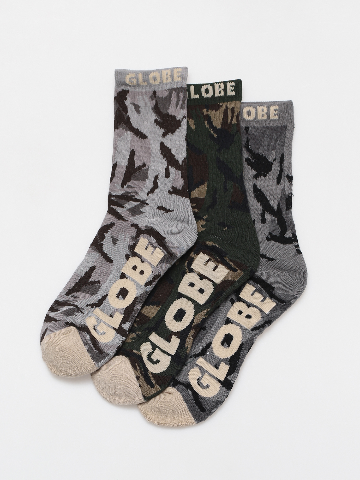 Skarpetki Globe Eco Camo Crew 3 Pack (camo)