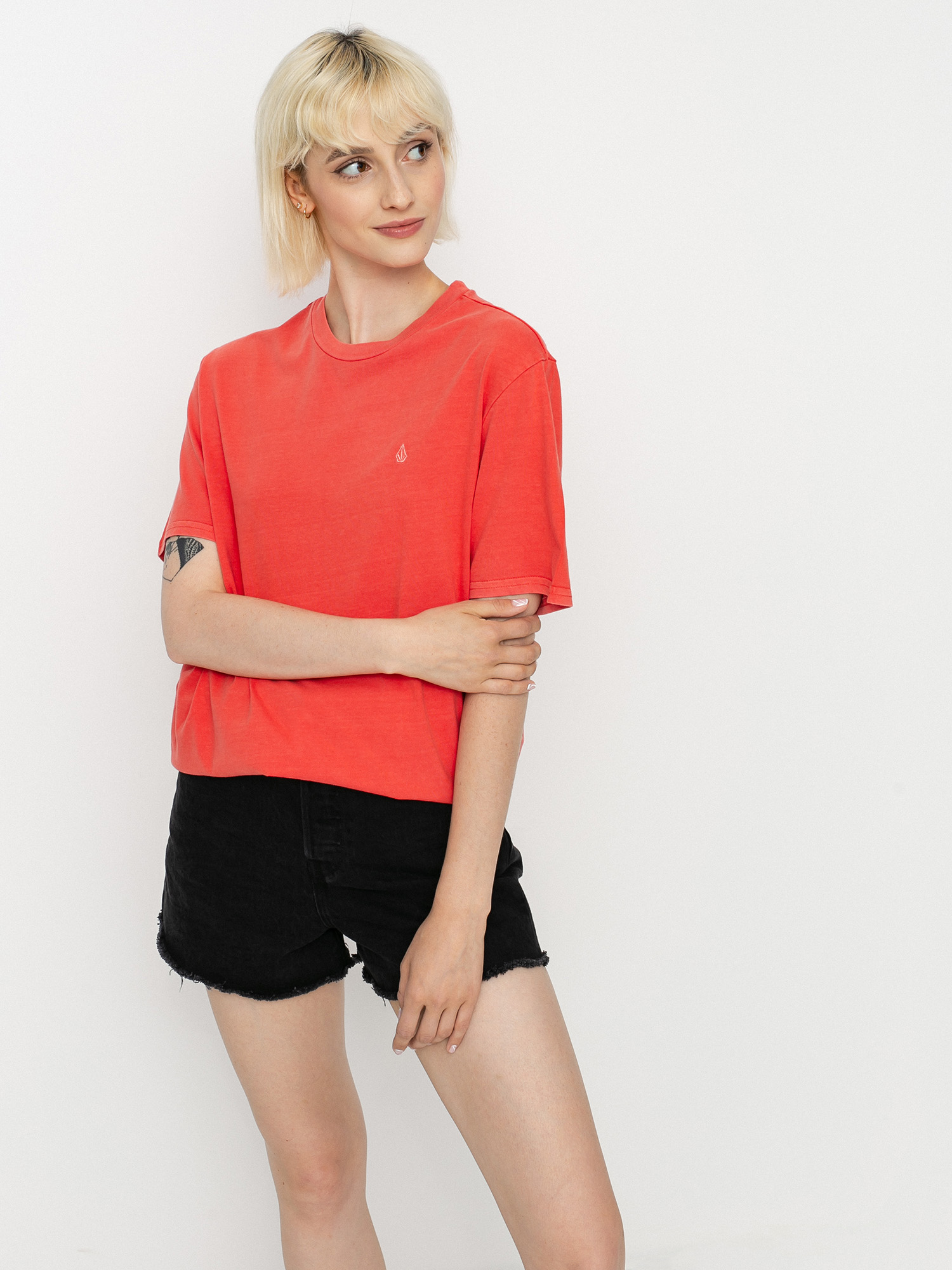 T-shirt Volcom Solid Stone Emb Wmn (rosewood)