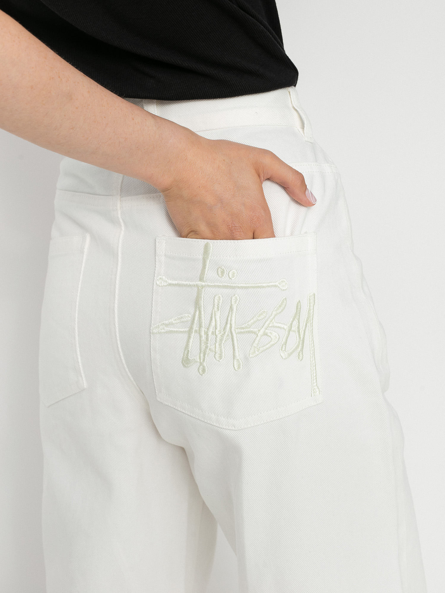 Spodnie Stussy Carter Extra Wide Wmn (natural)