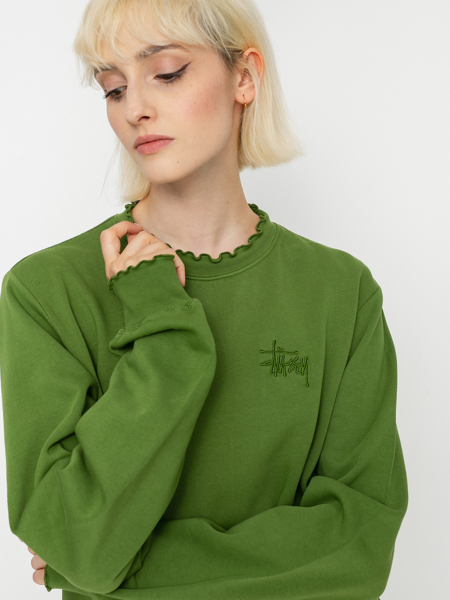 Bluza Stussy Laure Lettuce Edge Wmn (green)