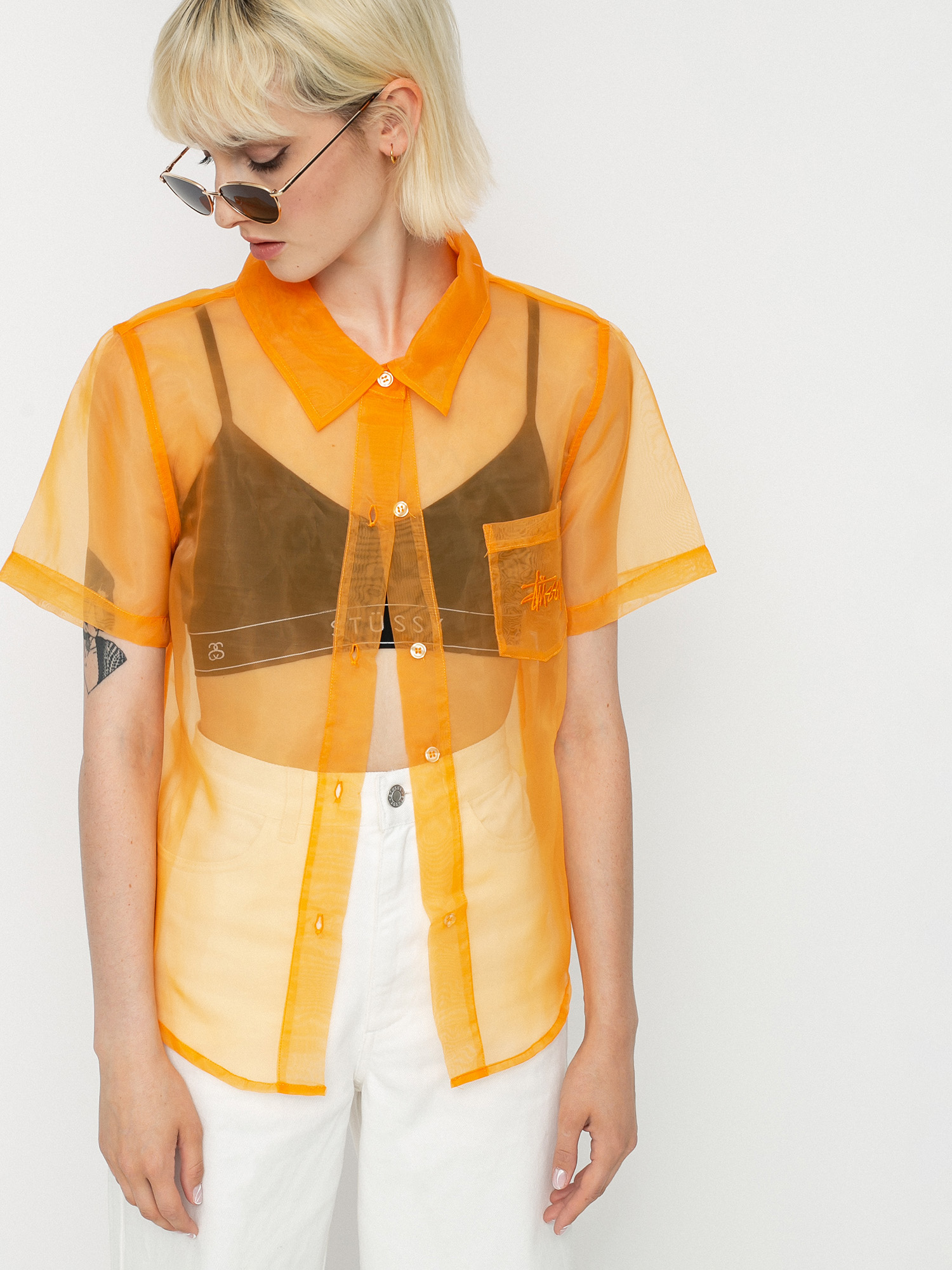 Koszula Stussy Milo Sheer Wmn (orange)
