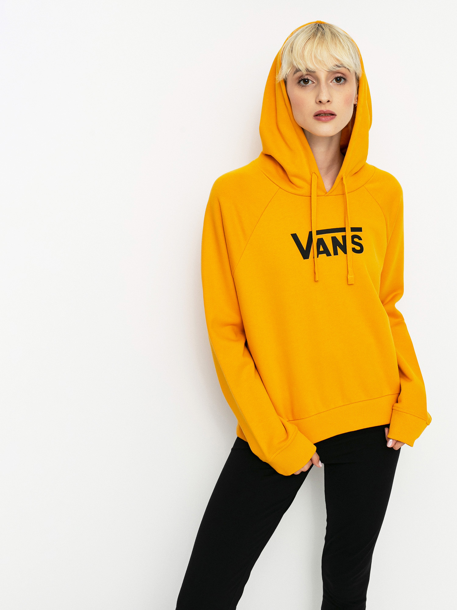 Bluza z kapturem Vans Flying V Ft Boxy HD Wmn (golden glow)