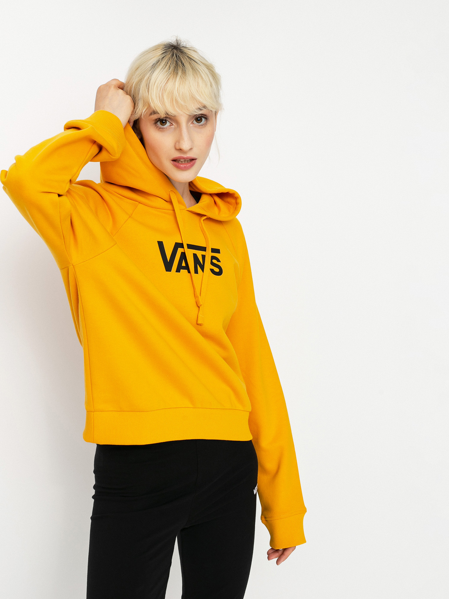 Bluza z kapturem Vans Flying V Ft Boxy HD Wmn (golden glow)