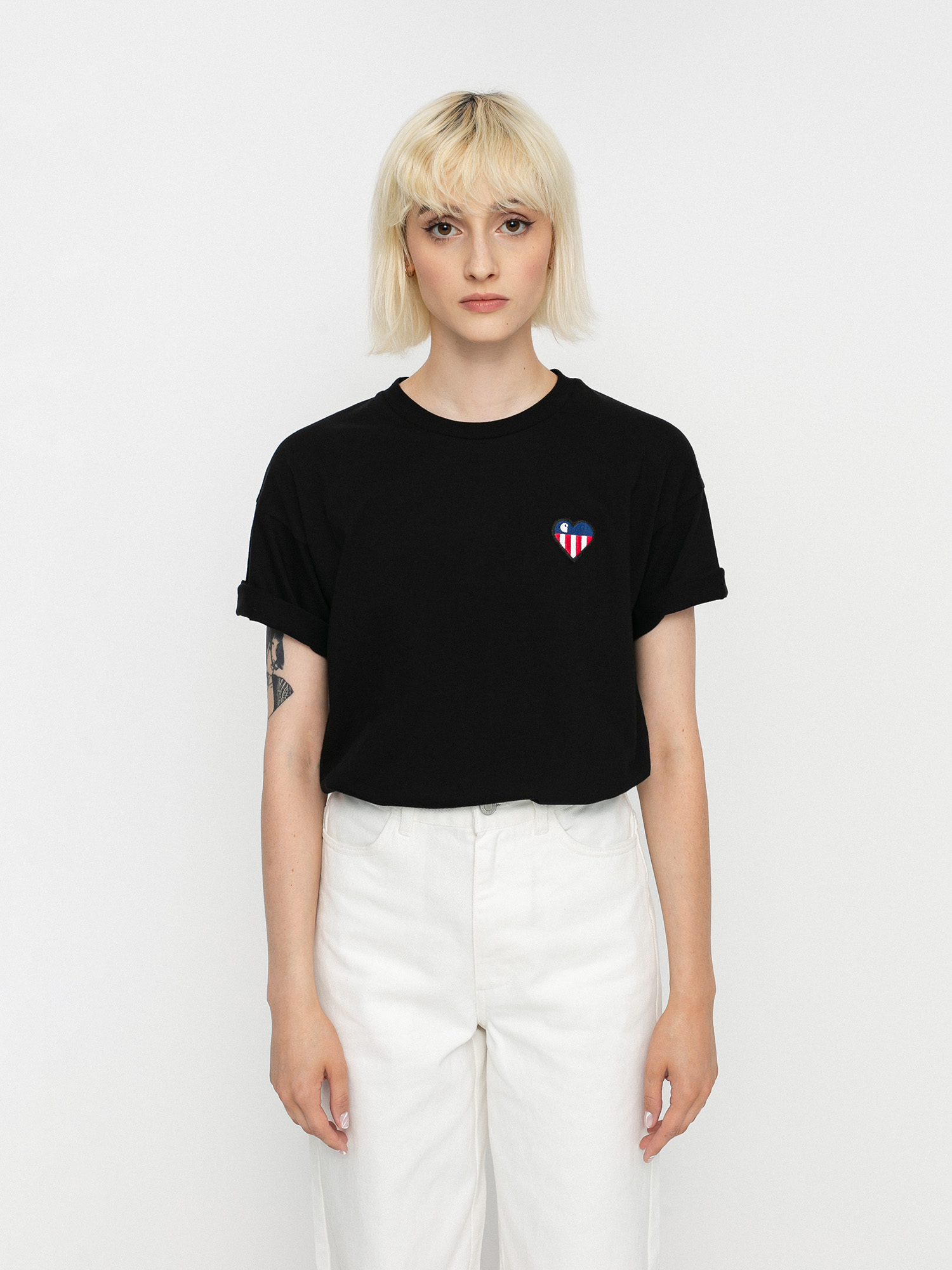 T-shirt Carhartt WIP State Flag Heart Wmn (black)