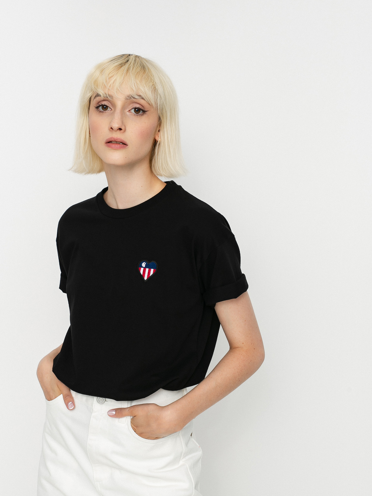 T-shirt Carhartt WIP State Flag Heart Wmn (black)