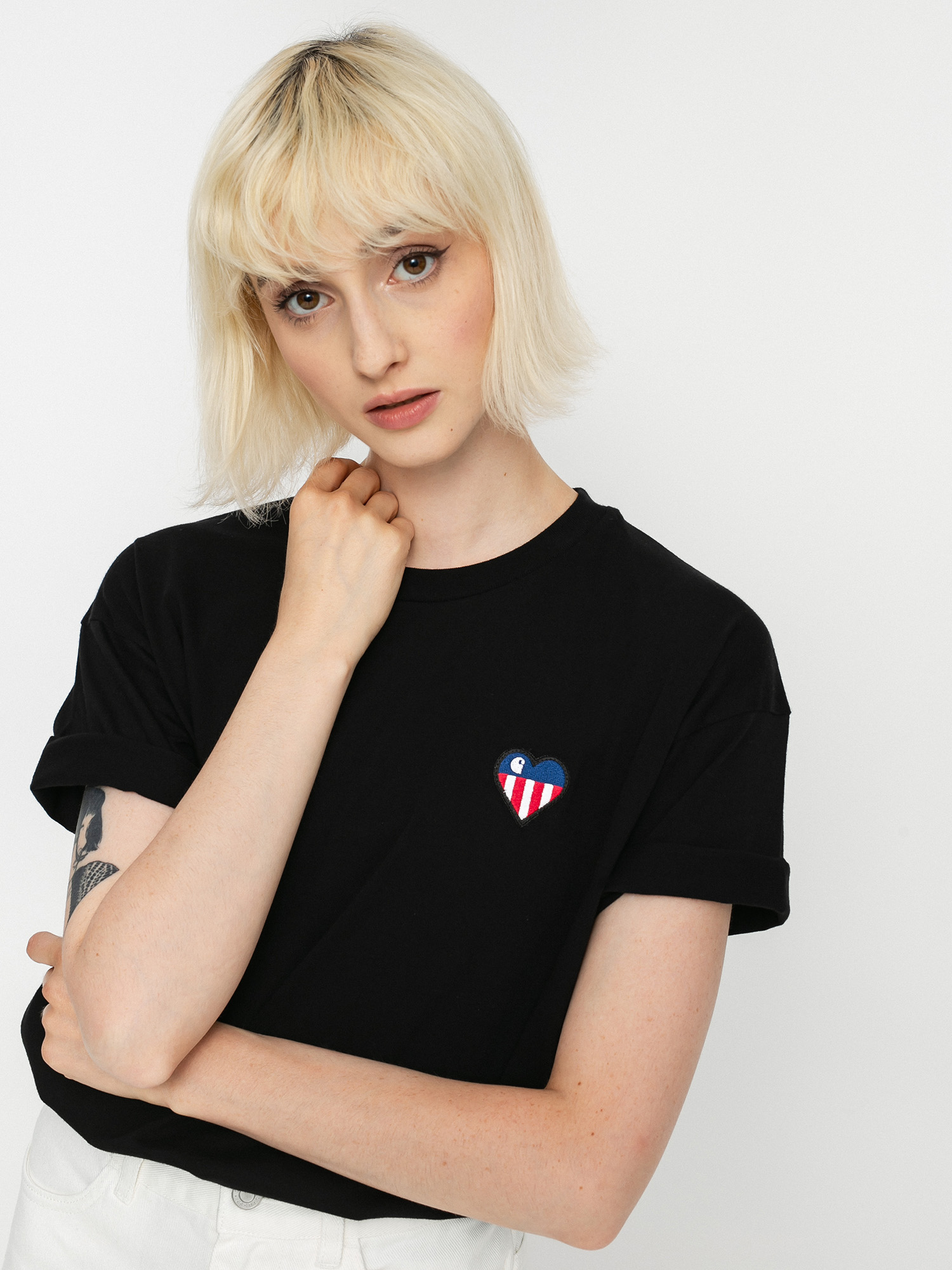 T-shirt Carhartt WIP State Flag Heart Wmn (black)