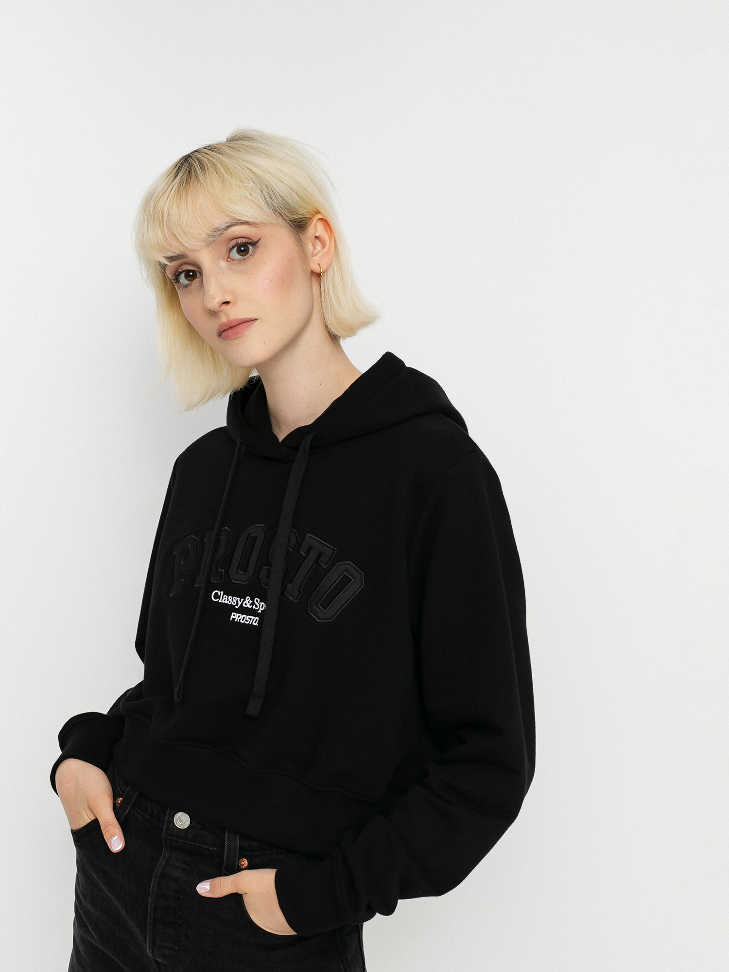 Bluza z kapturem Prosto Cut HD Wmn (black)