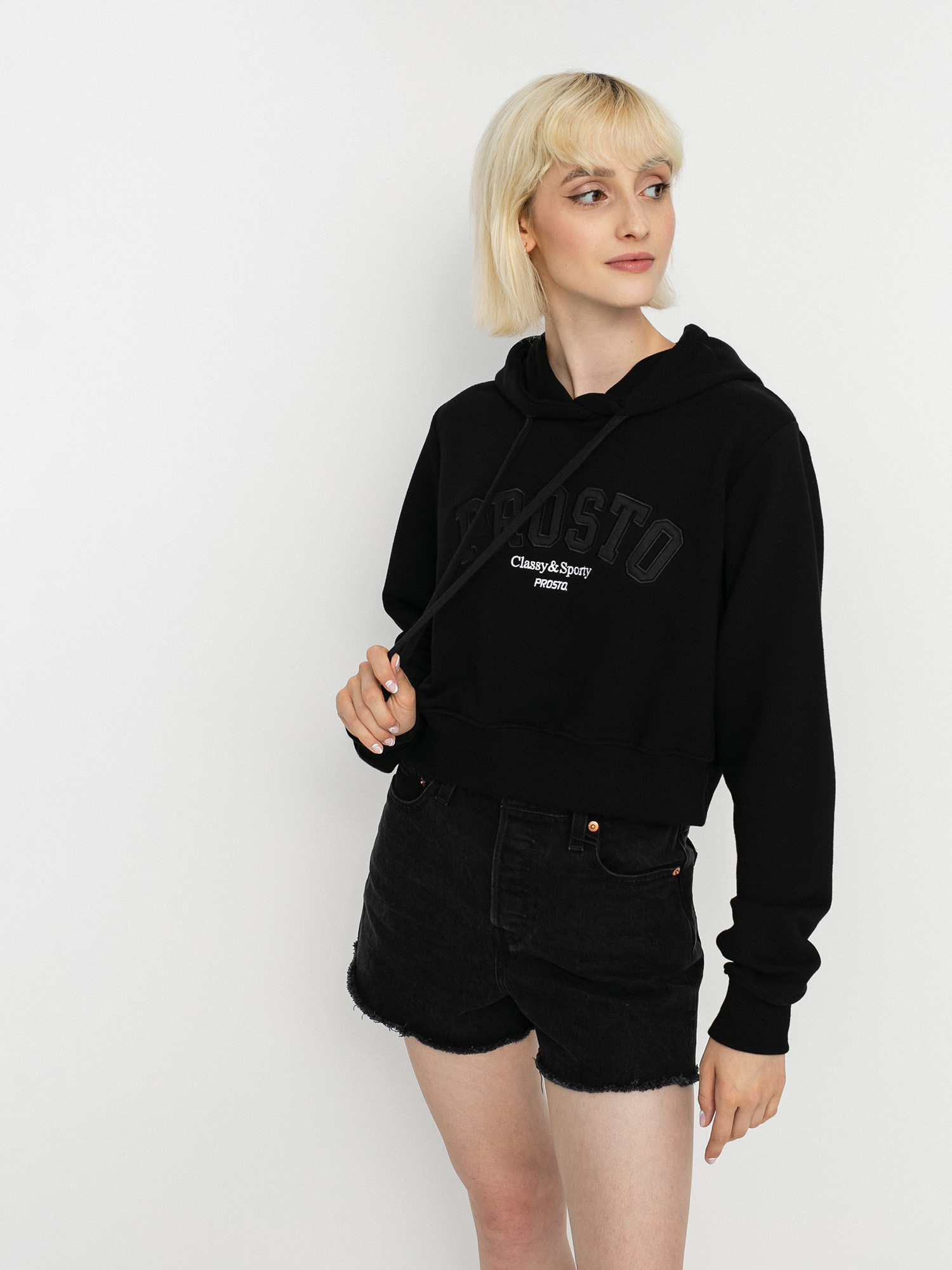 Bluza z kapturem Prosto Cut HD Wmn (black)