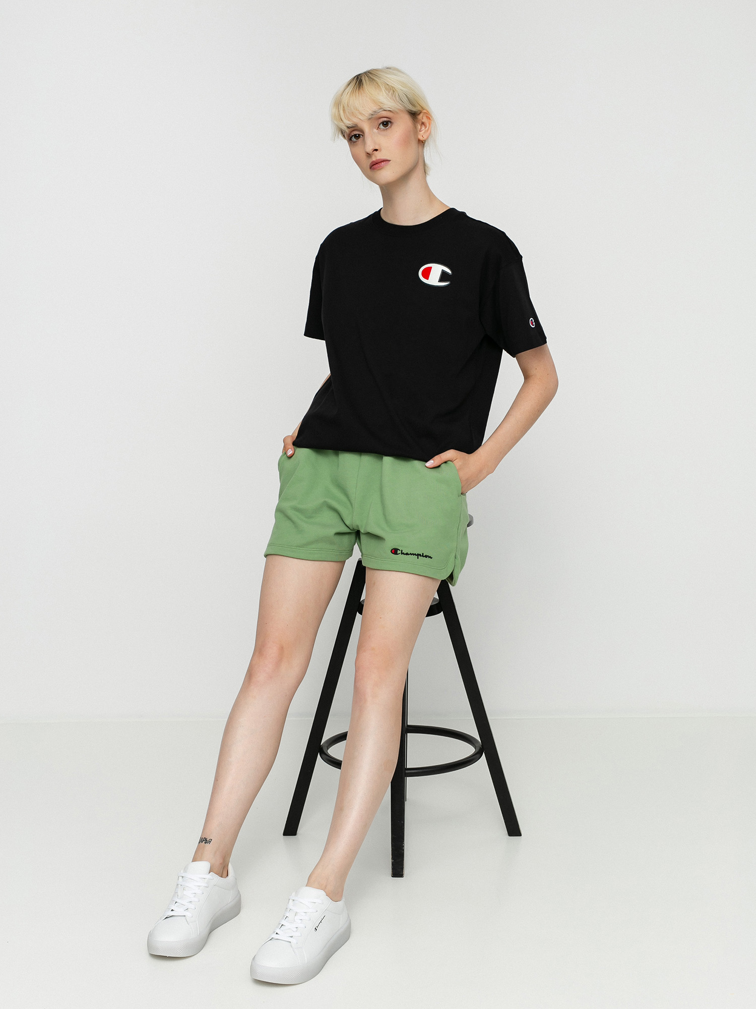 Къси панталони Champion Regular High Waist Shorts 114354 Wmn (sgn)