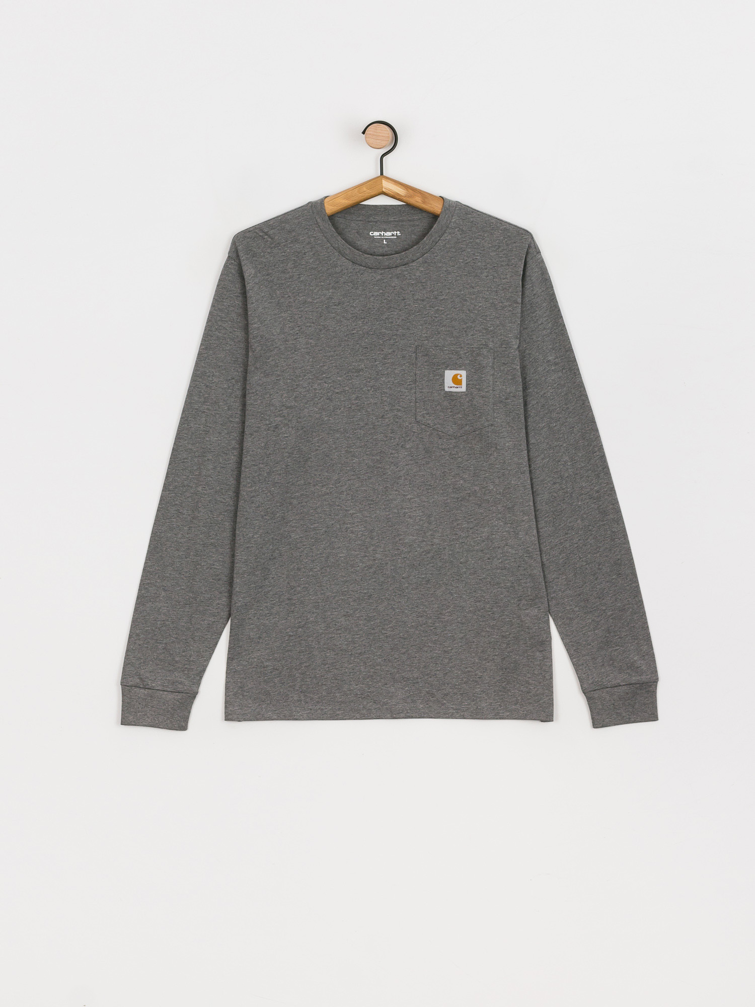 Longsleeve Carhartt WIP Pocket (dark grey heather)