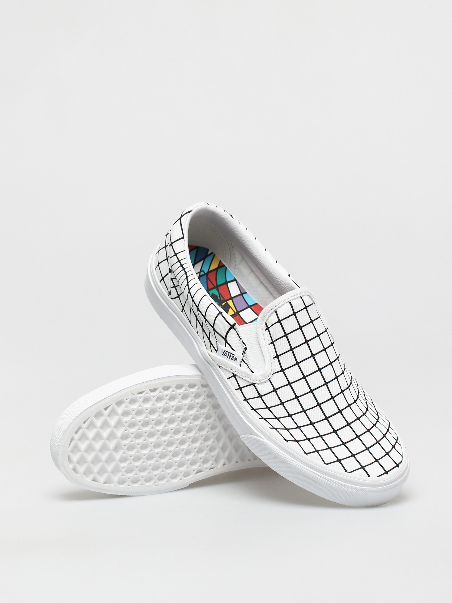 Buty Vans Classic Slip On (u paint/warpcheckerboard)