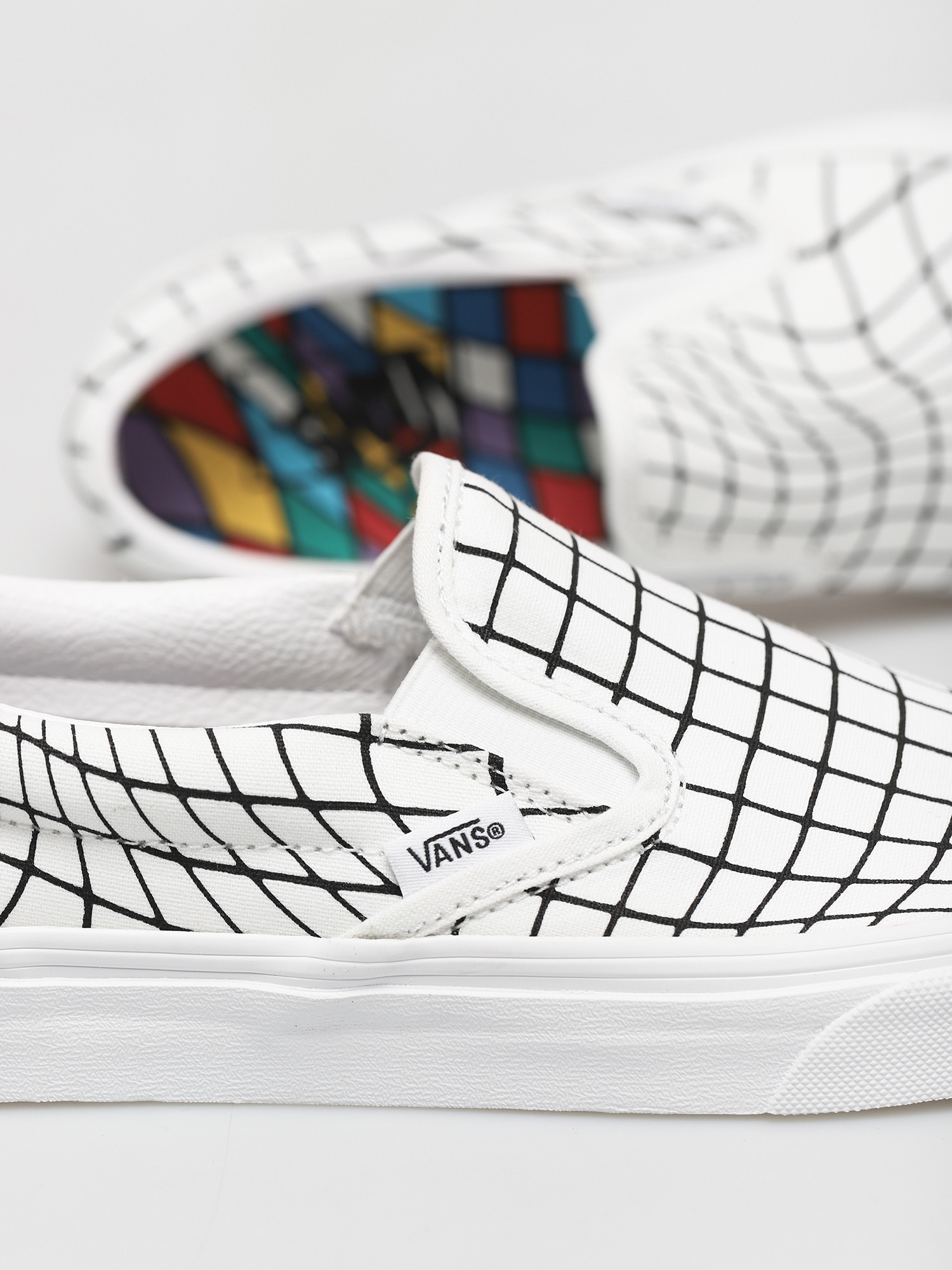 Buty Vans Classic Slip On (u paint/warpcheckerboard)