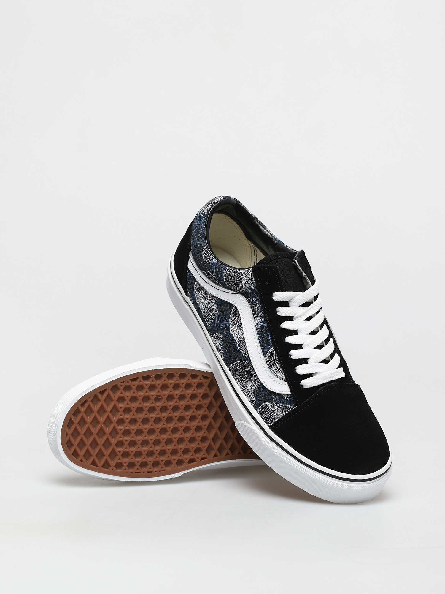 Buty Vans Old Skool (wireframe skulls/blktrwt)