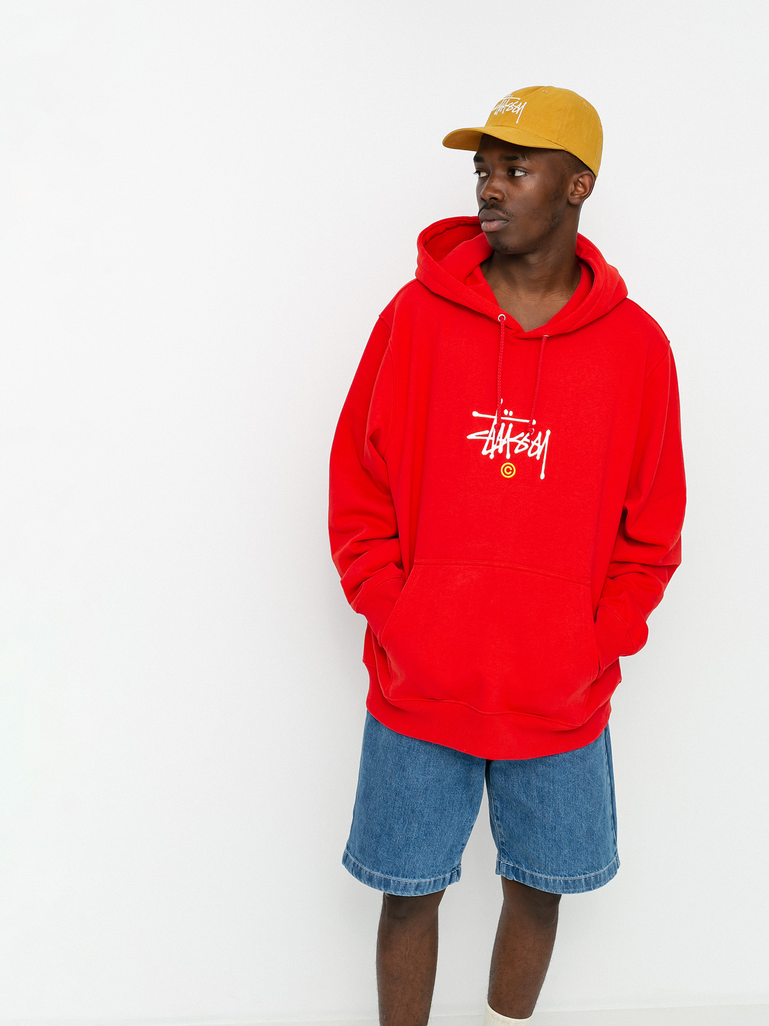 Bluza z kapturem Stussy Stussy Copyright App. HD (red)