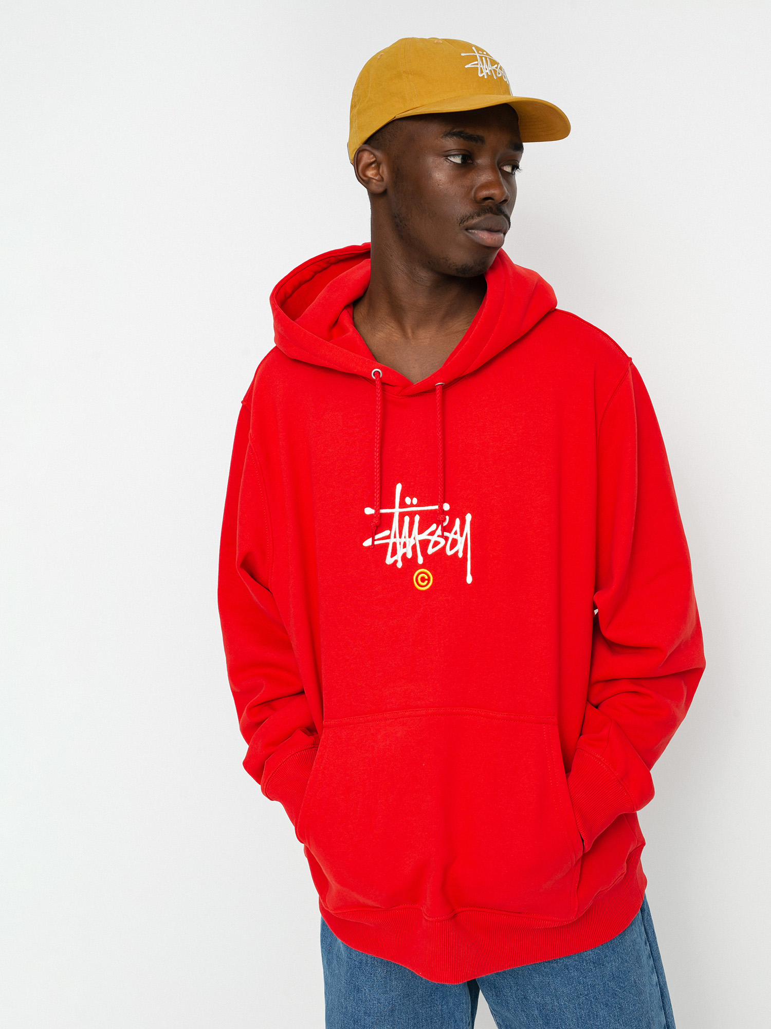 Bluza z kapturem Stussy Stussy Copyright App. HD (red)