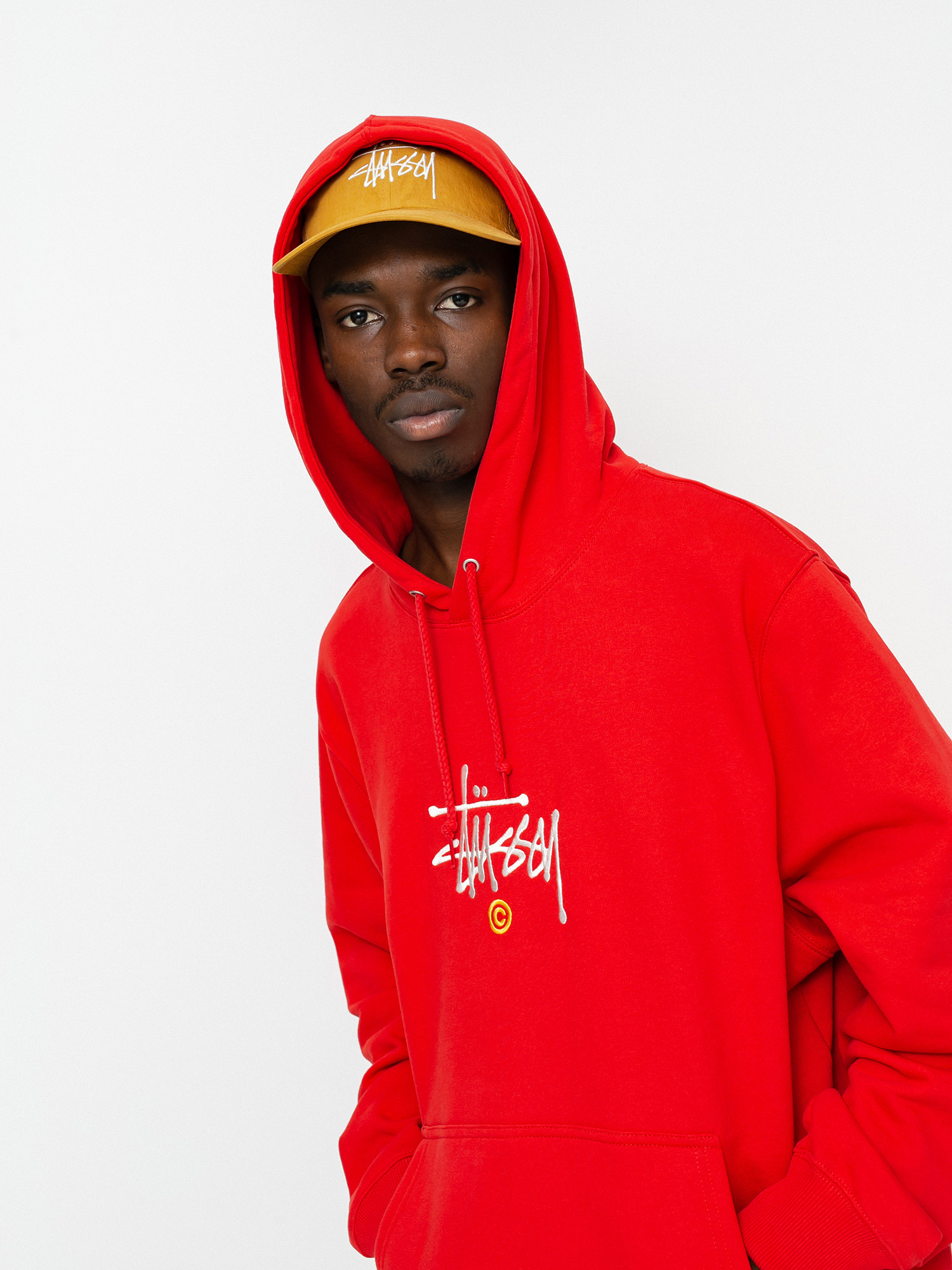 Bluza z kapturem Stussy Stussy Copyright App. HD (red)