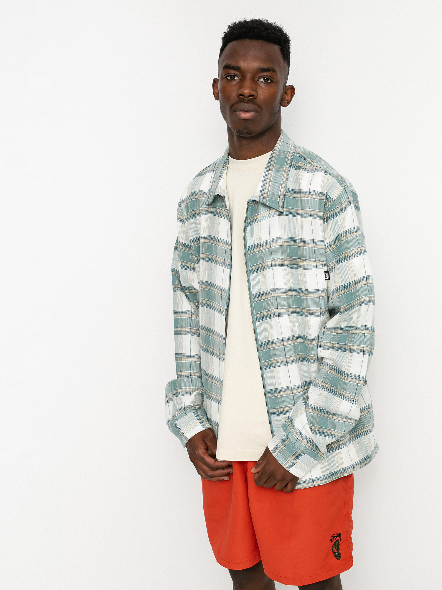 Koszula Stussy Heritage Plaid Zip (green)