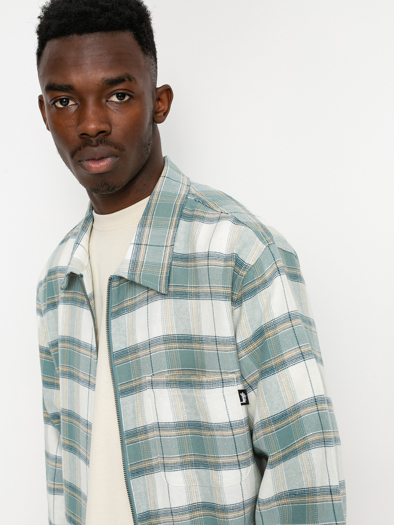 Koszula Stussy Heritage Plaid Zip (green)