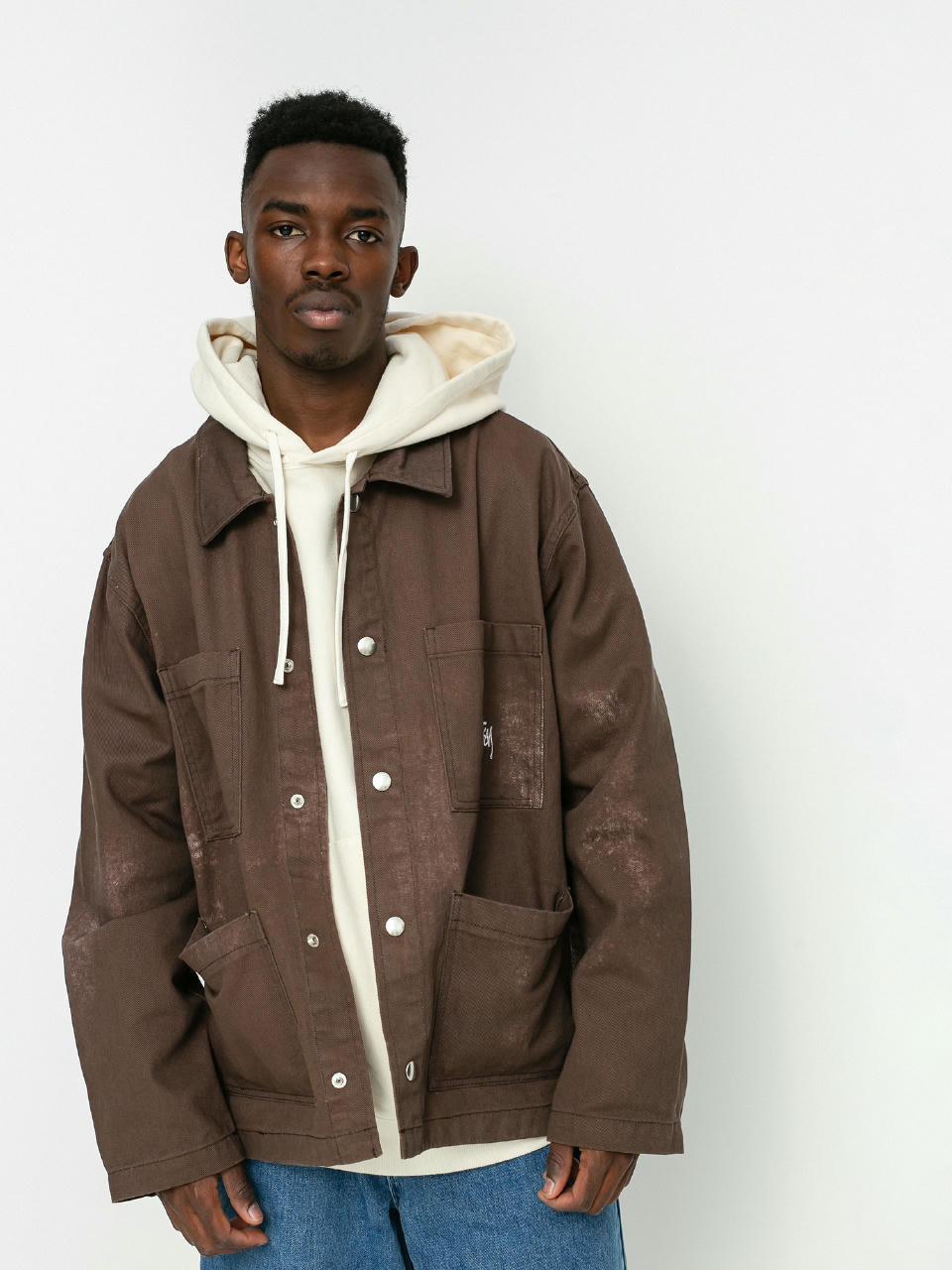 Kurtka Stussy Spotted Bleach Chore (brown)