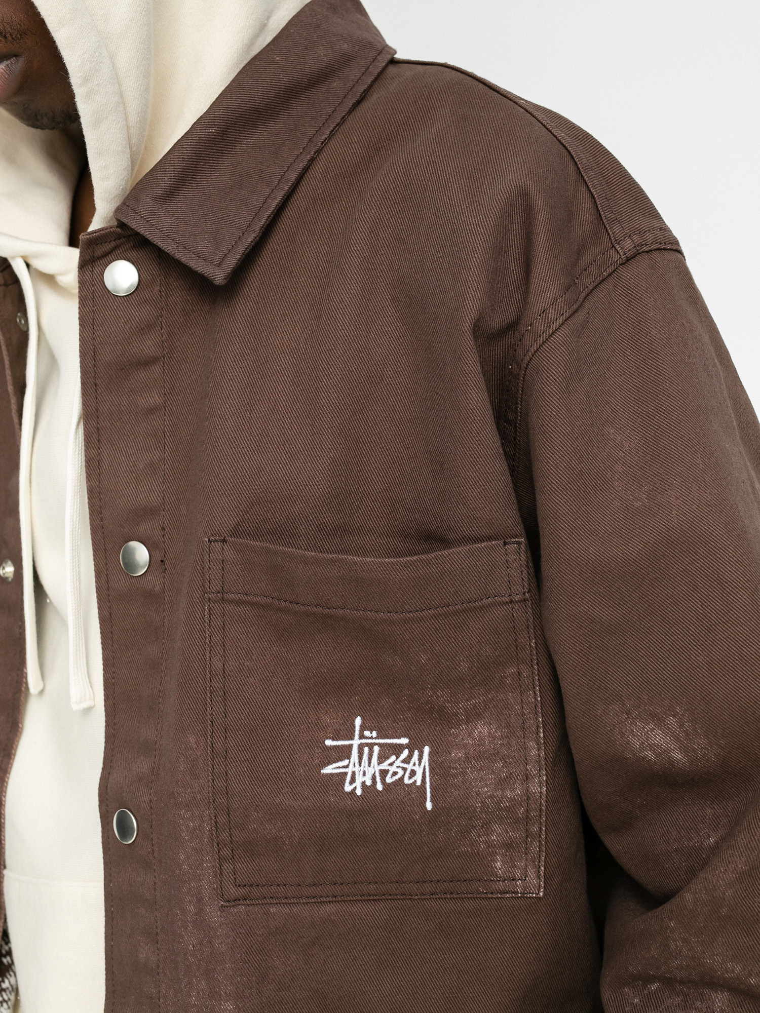 Kurtka Stussy Spotted Bleach Chore (brown)