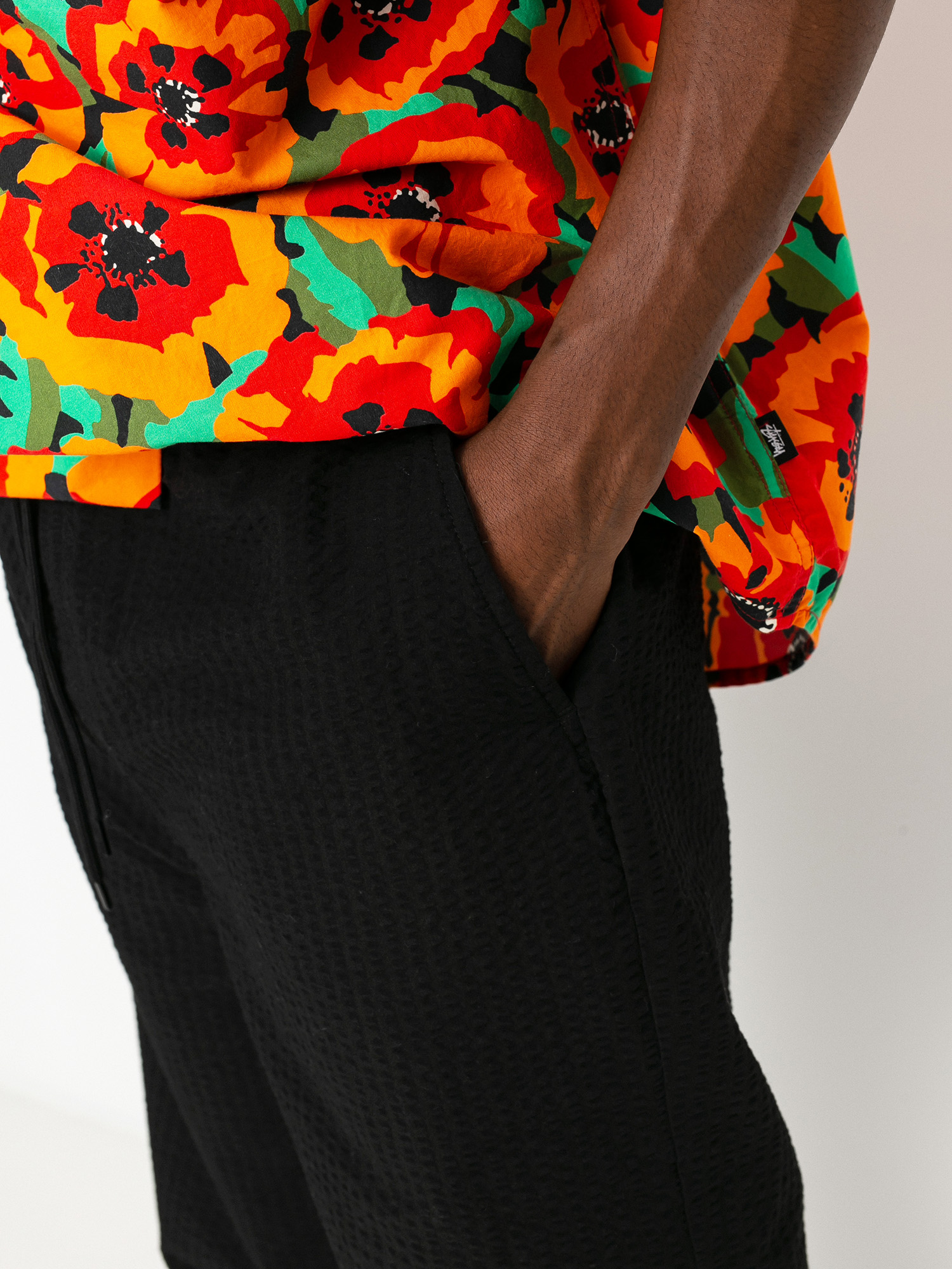 Spodnie Stussy Seersucker Bryan (black)