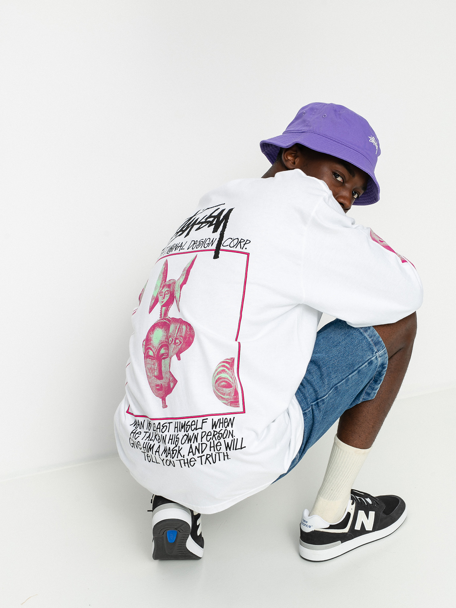 Longsleeve Stussy Masked (white)