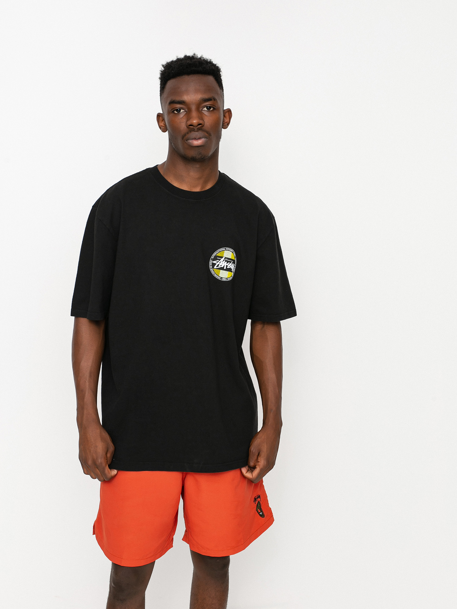 T-shirt Stussy Classic Dot Pig. Dyed (black)