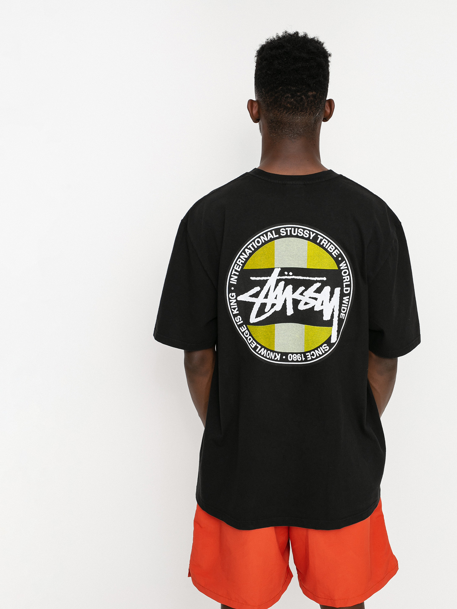T-shirt Stussy Classic Dot Pig. Dyed (black)