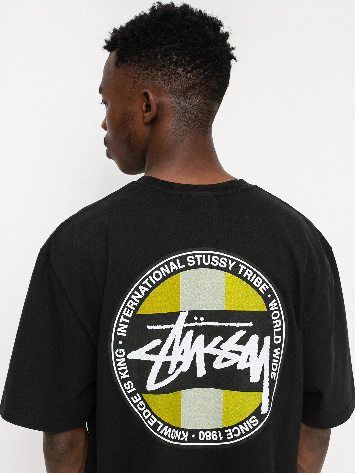 T-shirt Stussy Classic Dot Pig. Dyed (black)