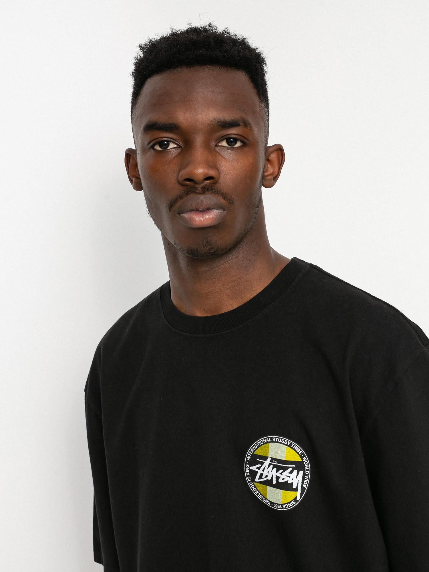 T-shirt Stussy Classic Dot Pig. Dyed (black)