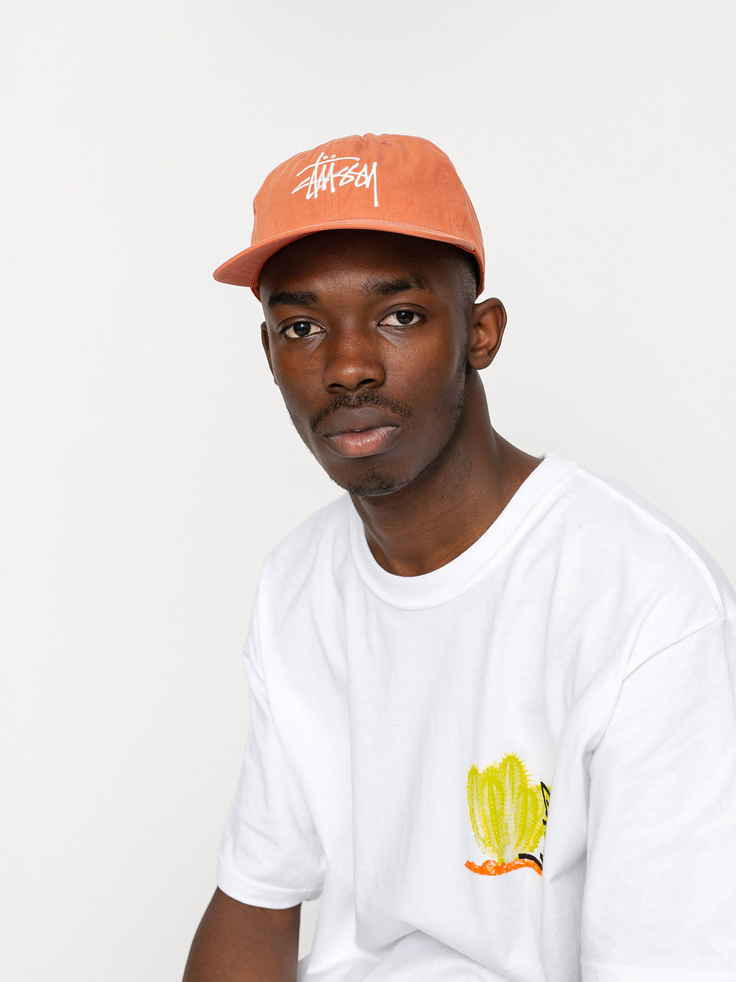 Czapka z daszkiem Stussy Bio Washed Big Logo Low Pro (coral)
