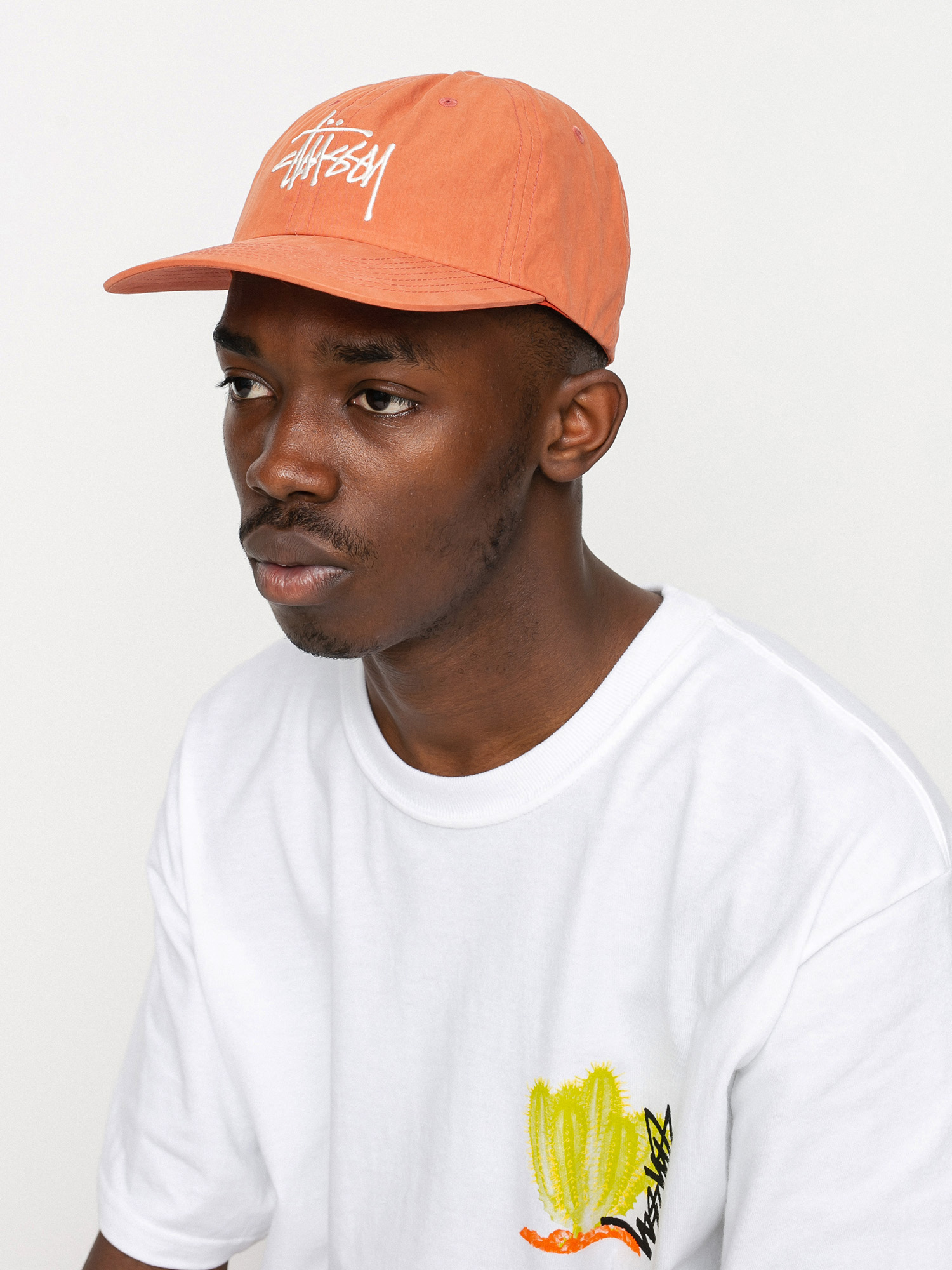 Czapka z daszkiem Stussy Bio Washed Big Logo Low Pro (coral)
