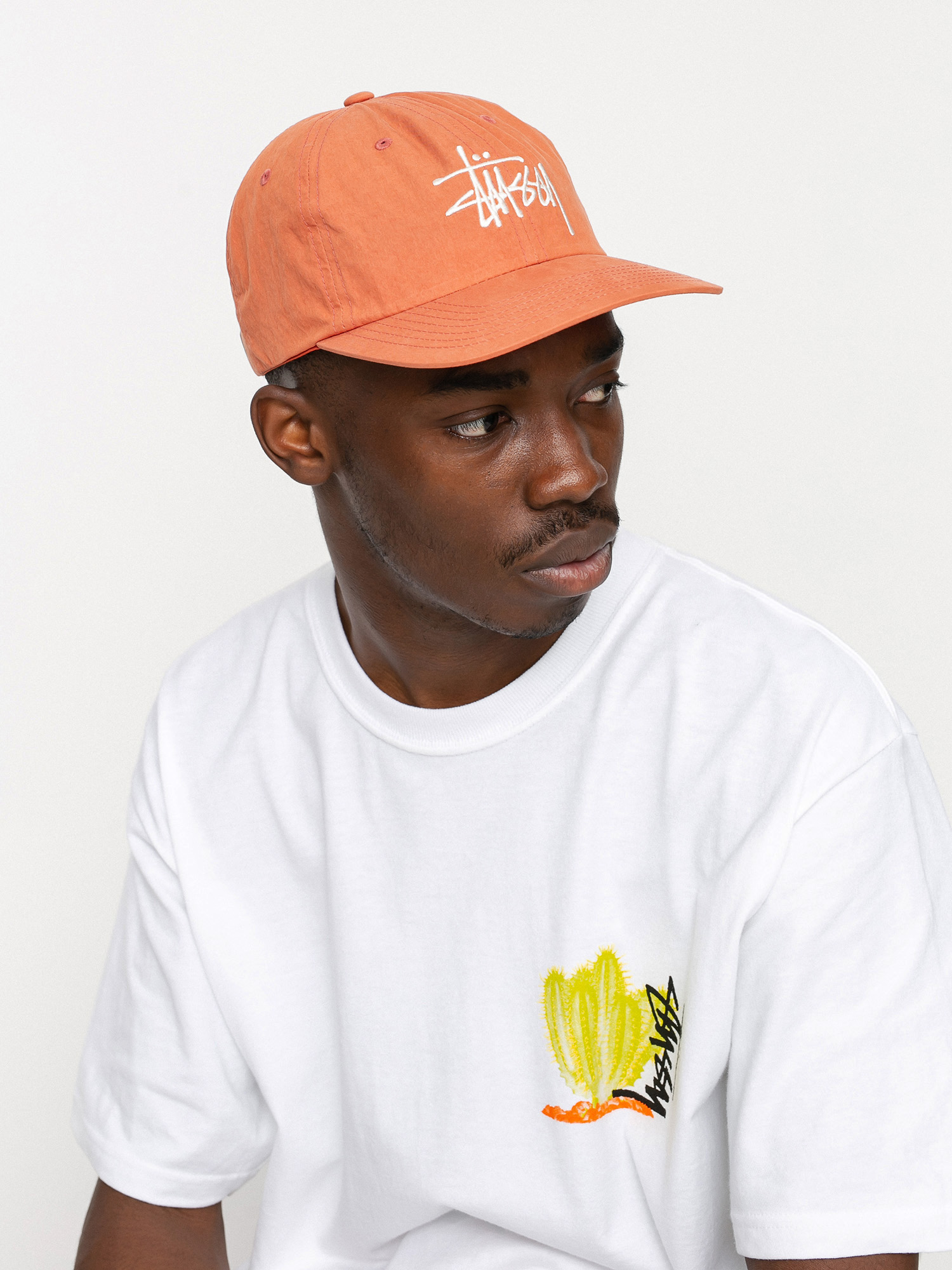 Czapka z daszkiem Stussy Bio Washed Big Logo Low Pro (coral)