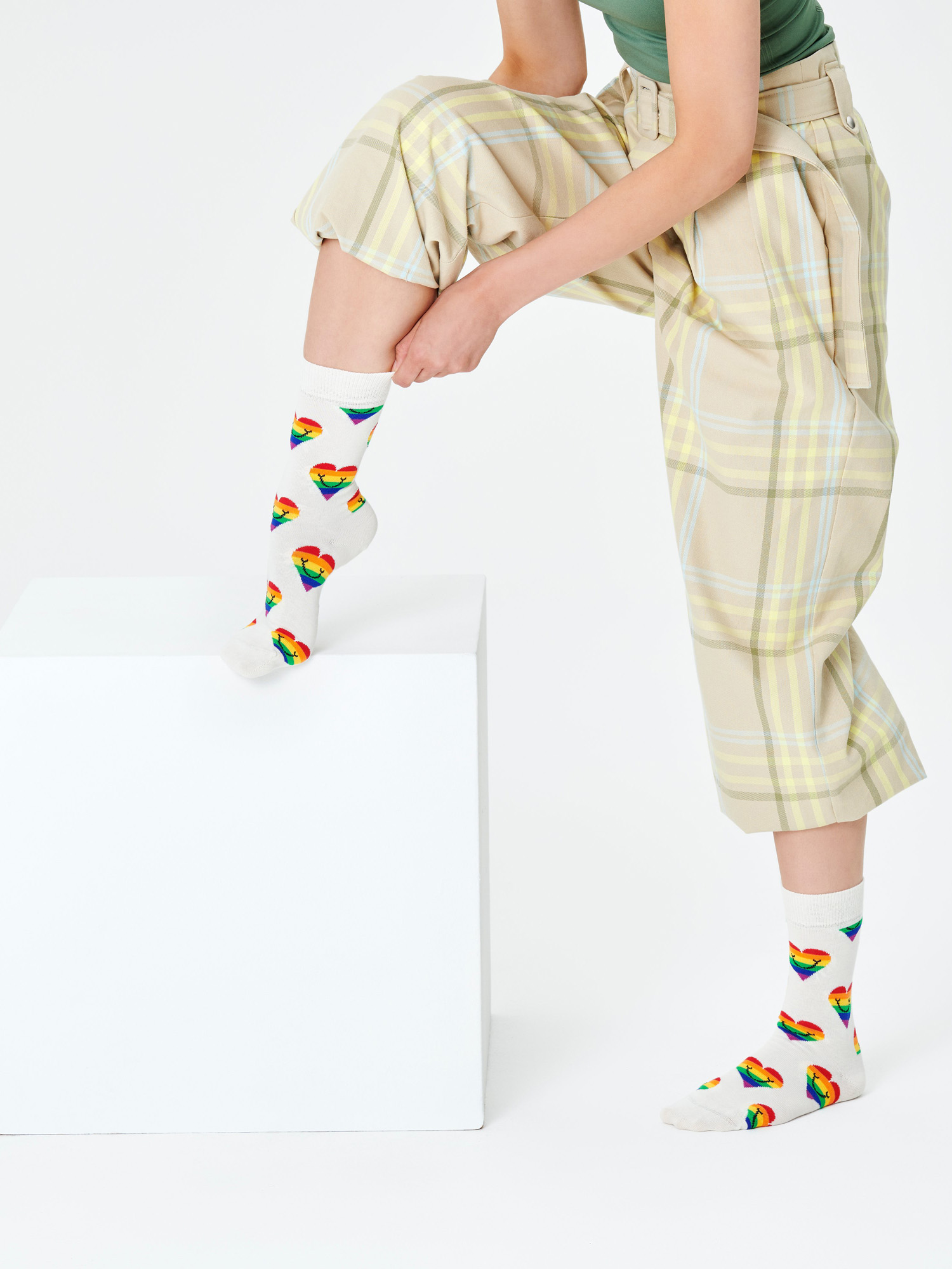 Skarpetki Happy Socks Pride Heart (white/multi)