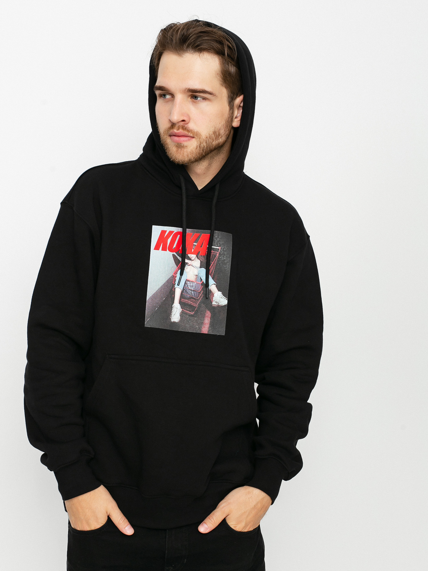 Bluza z kapturem Koka Shopping Mall HD (black)