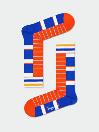 Skarpetki Happy Socks Half Half Thin Crew (blue/orange)