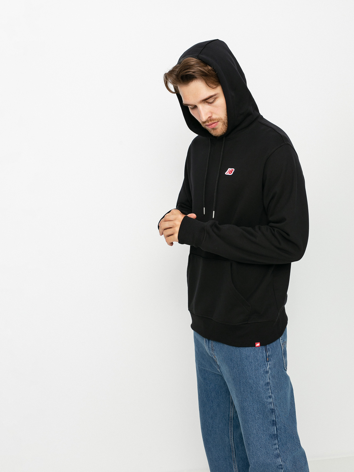 Bluza z kapturem New Balance Small Logo HD (black)