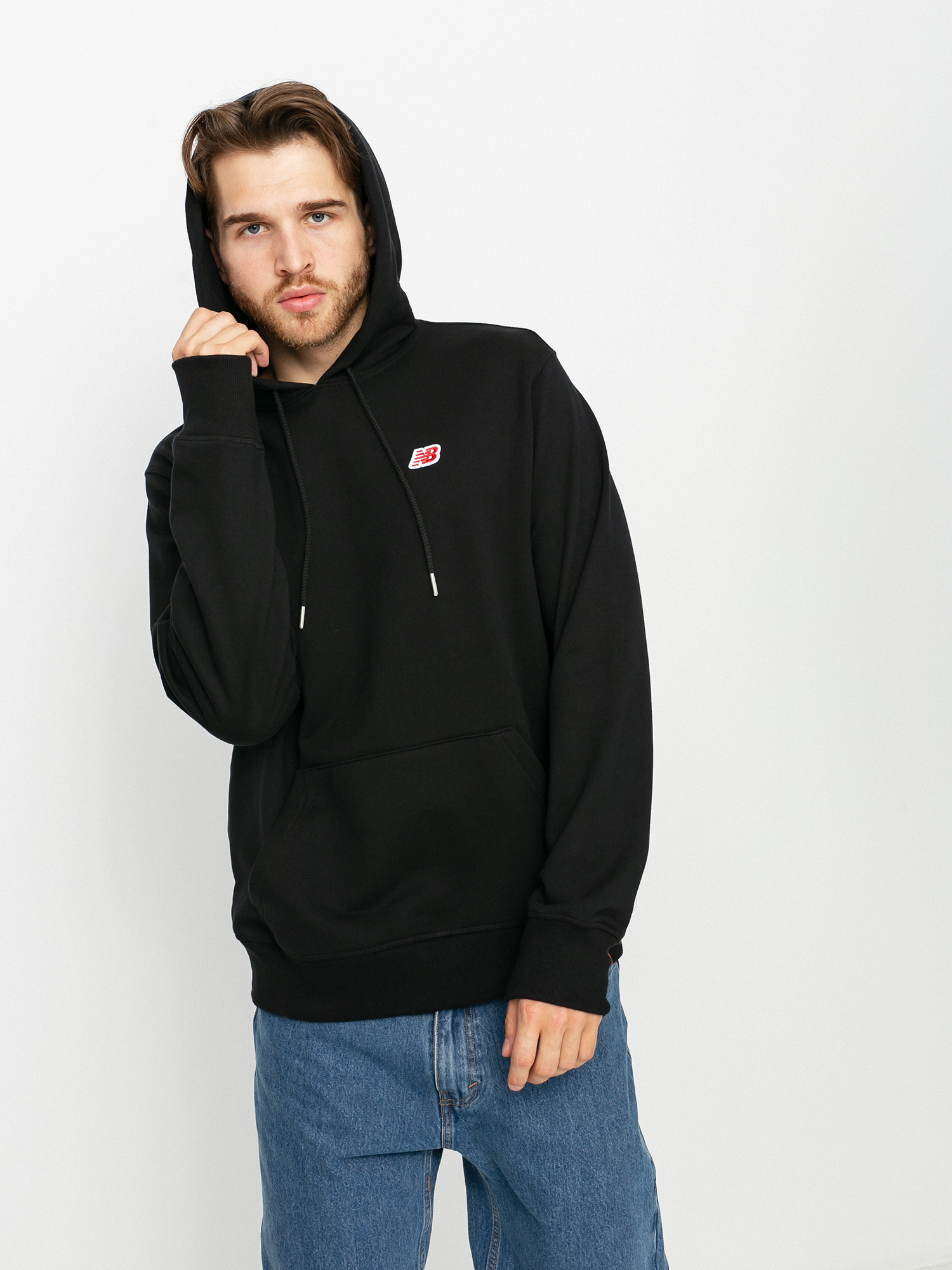 Bluza z kapturem New Balance Small Logo HD (black)
