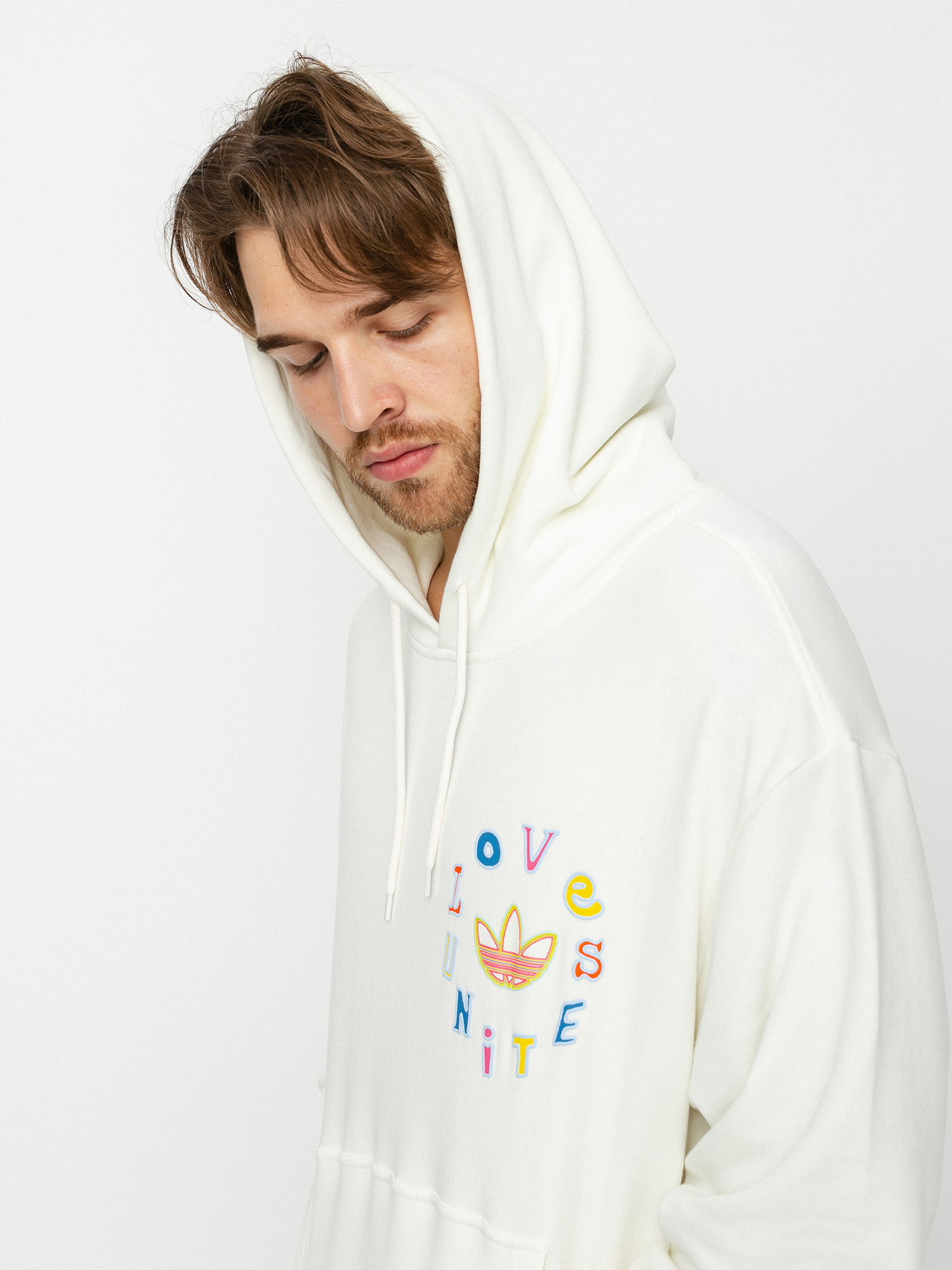 Bluza z kapturem adidas Originals Love Unites HD (owhite/multco)
